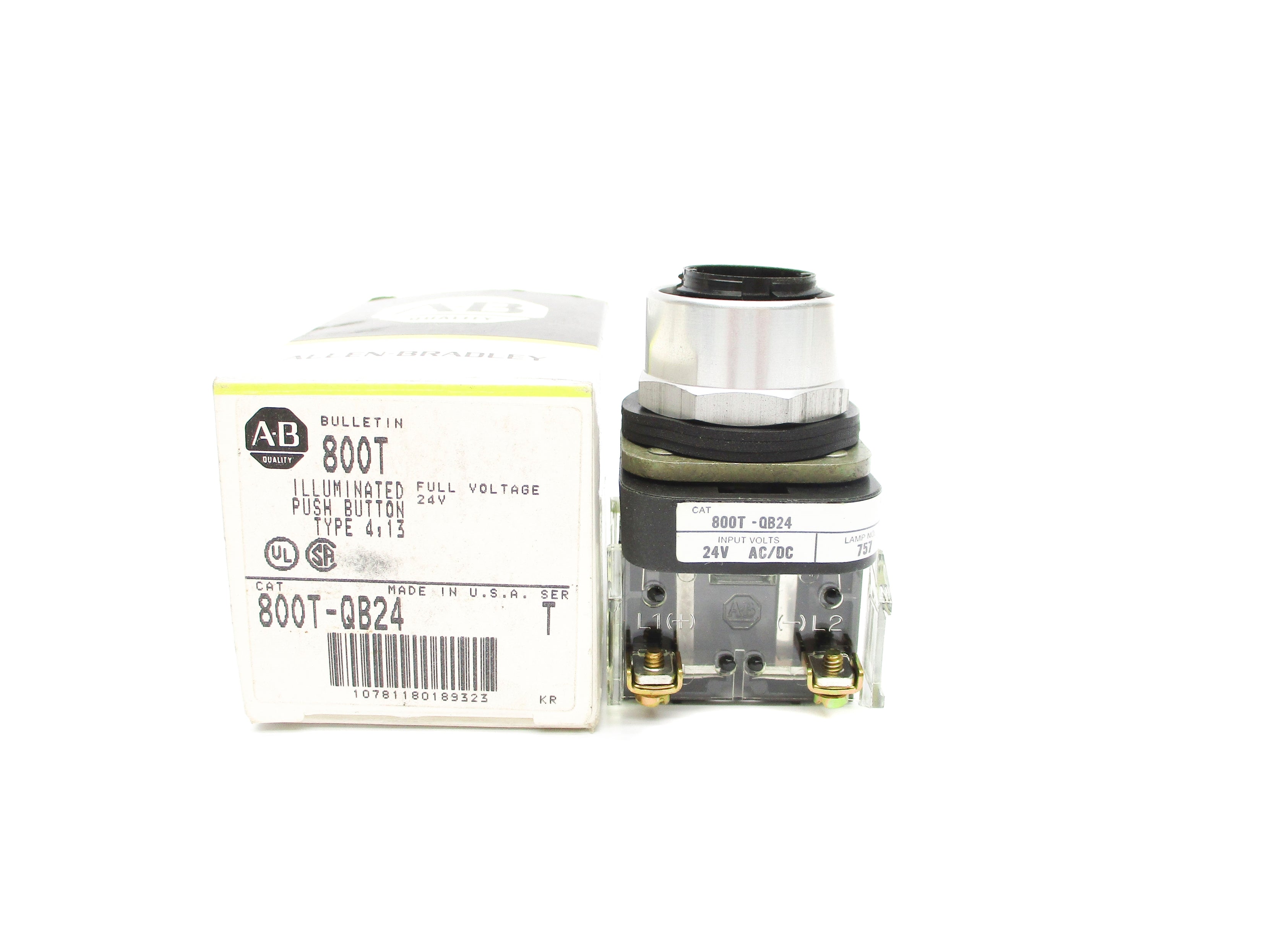 ALLEN BRADLEY 800T-QB24 SER. T (BK/YL) NSMP