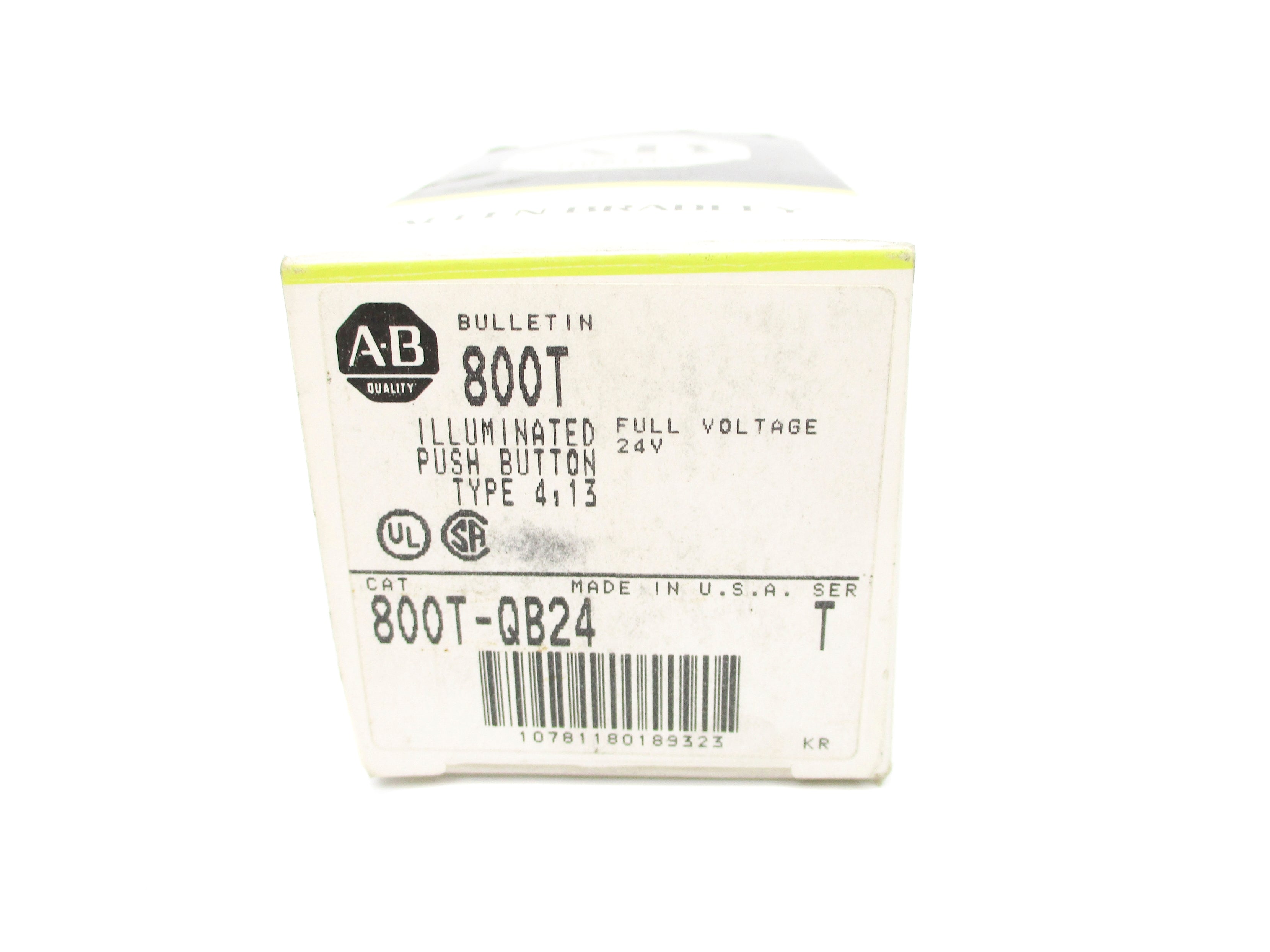 ALLEN BRADLEY 800T-QB24 SER. T (BK/YL) NSMP
