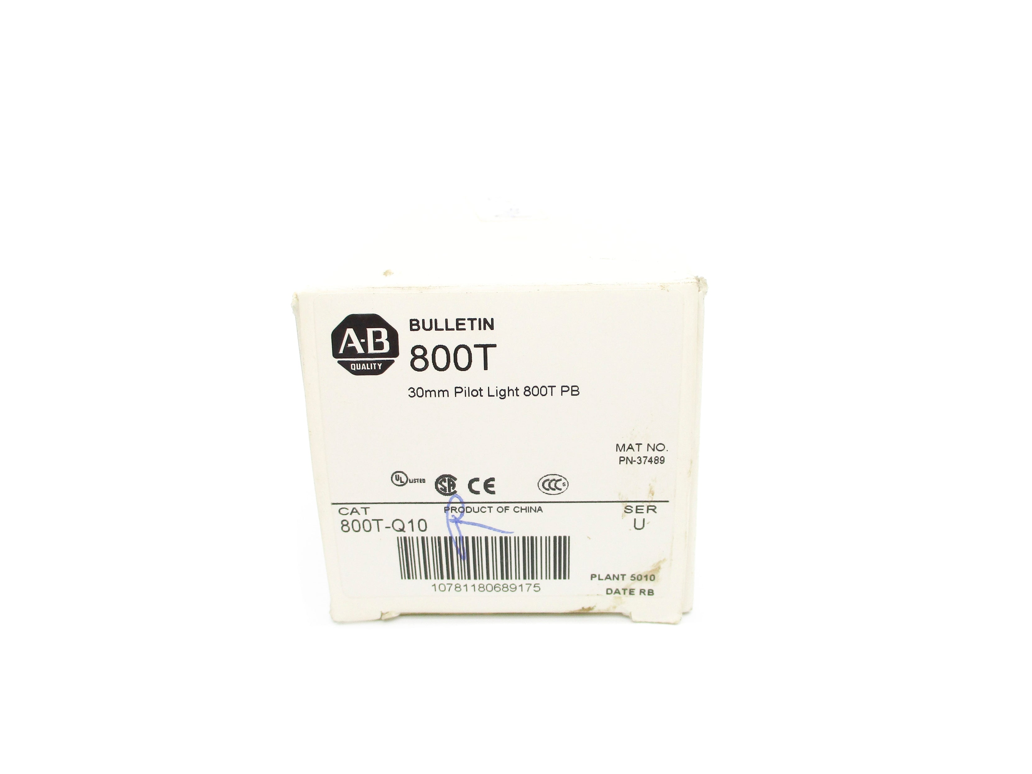 ALLEN BRADLEY 800T-Q10 SER. U (WH) NSMP