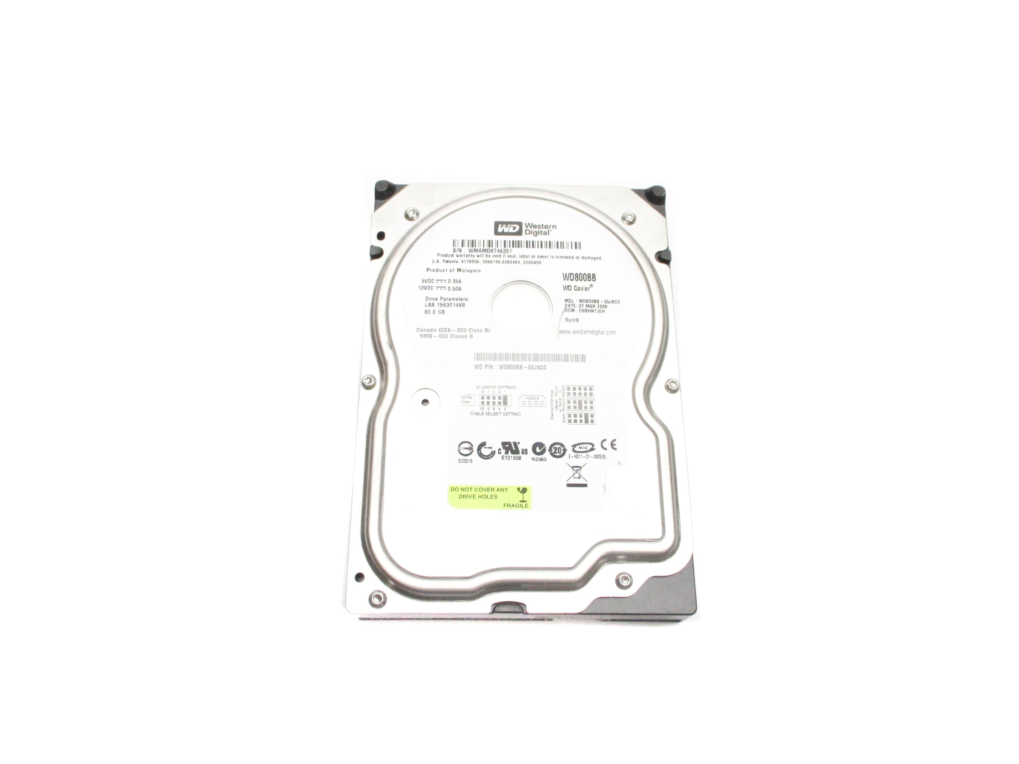 WESTERN DIGITAL WD800BB-55JKC0 NSNP