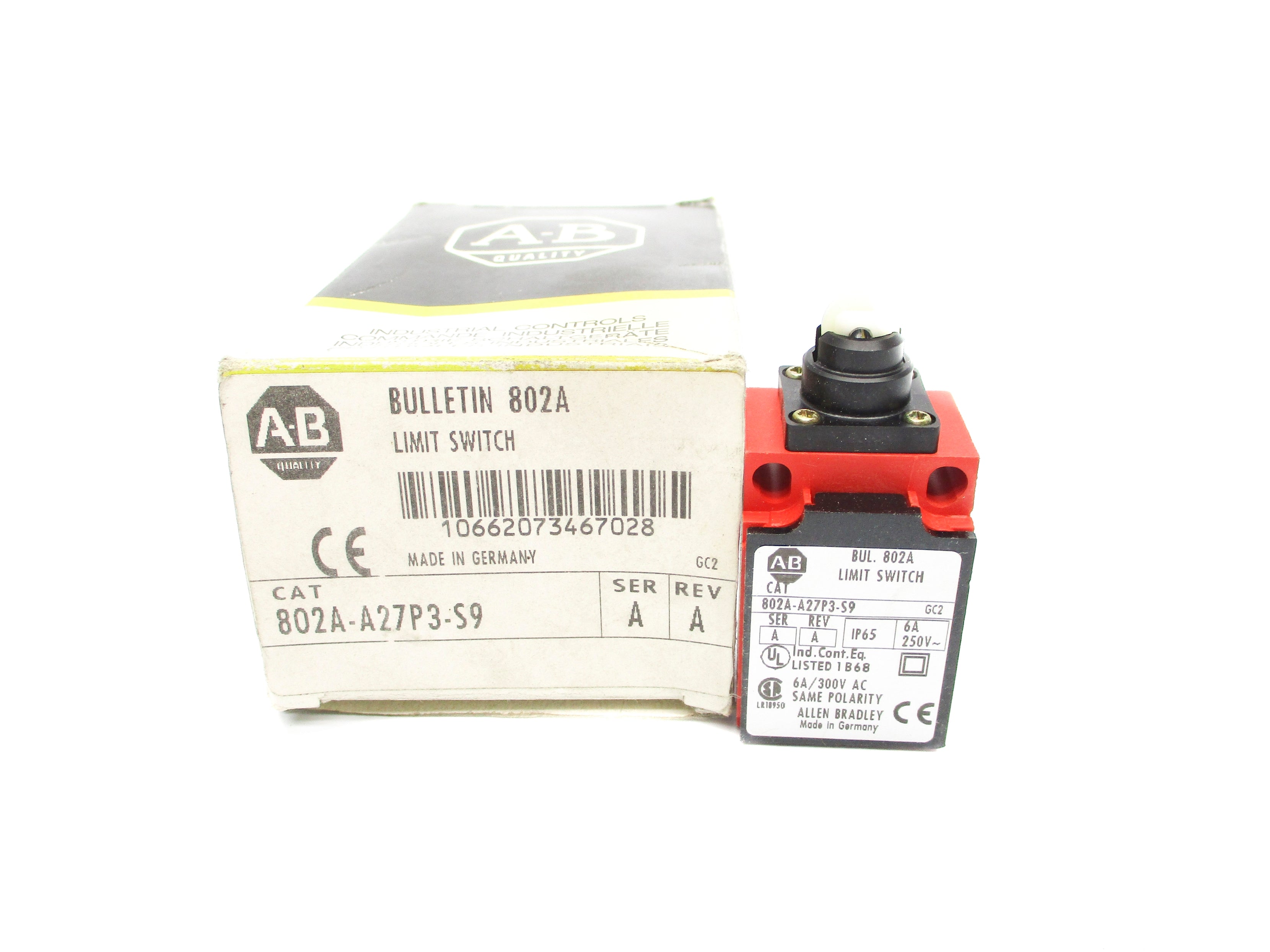 ALLEN BRADLEY 802A-A27P3-S9 SER. A (BK/YL) NSMP
