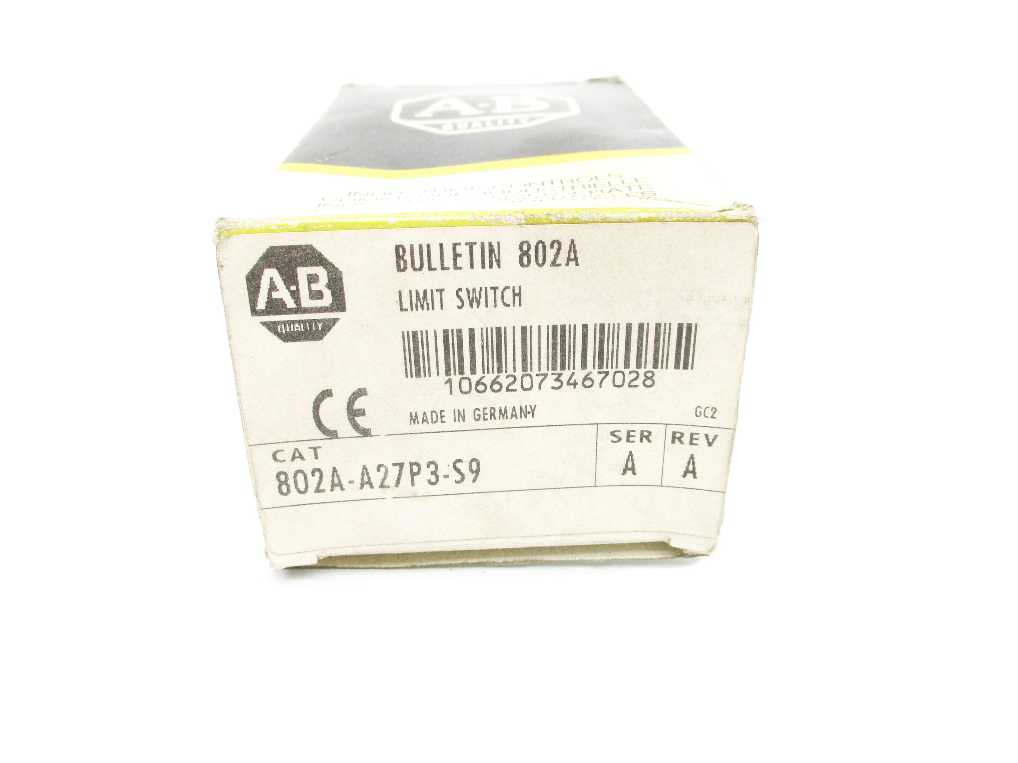 ALLEN BRADLEY 802A-A27P3-S9 SER. A (BK/YL) NSMP