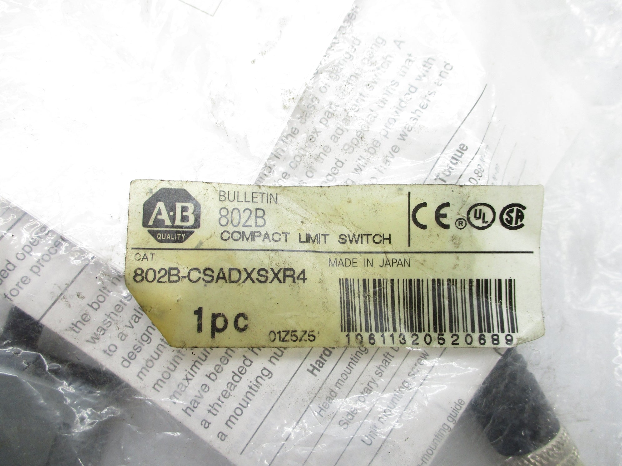 ALLEN BRADLEY 802B-CSADXSXR4 SER. A NSMP