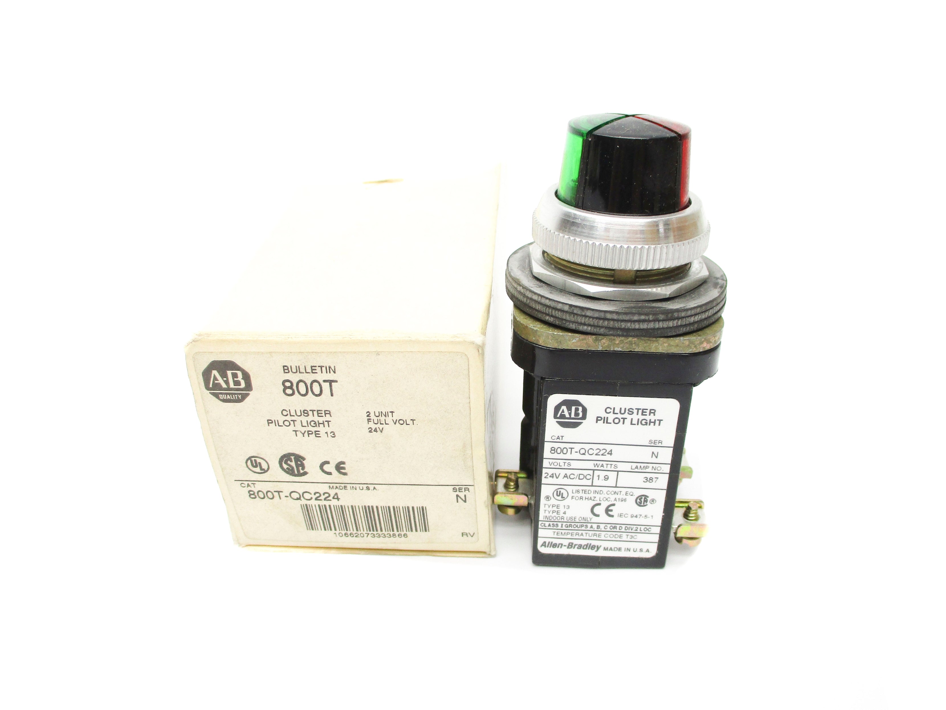 ALLEN BRADLEY 800T-QC224 SER. N (WH) NSMP
