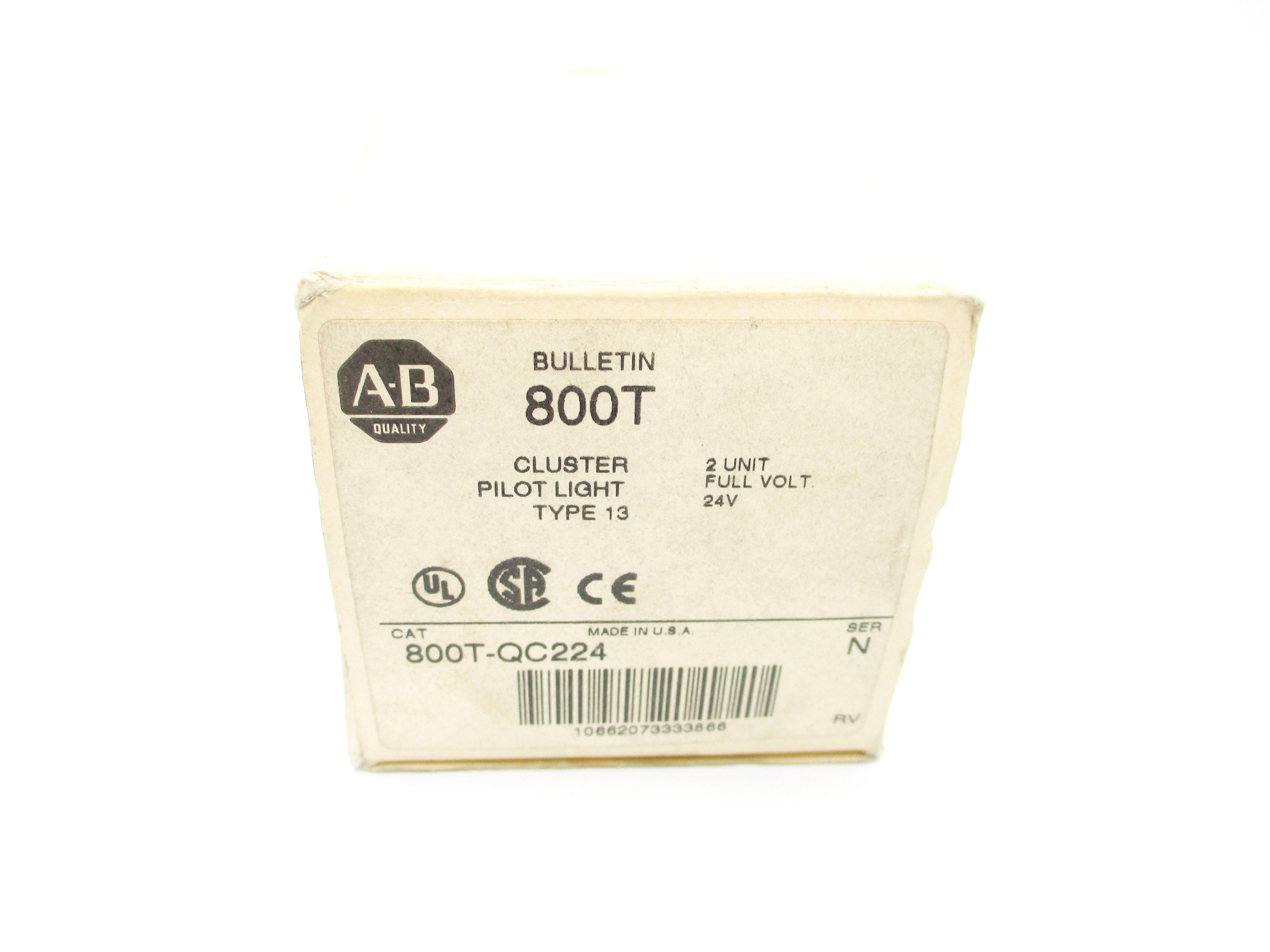 ALLEN BRADLEY 800T-QC224 SER. N (WH) NSMP