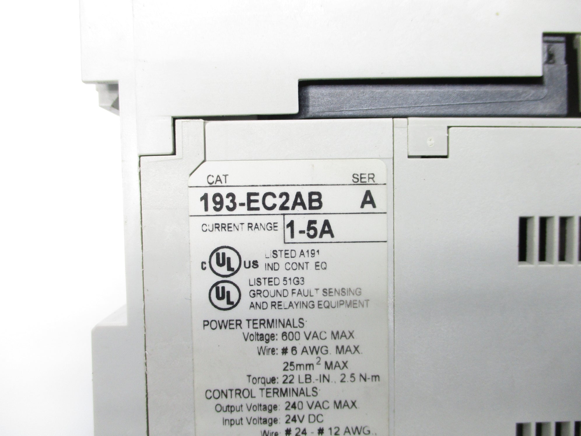 ALLEN BRADLEY 193-EC2AB SER. A 1-5A UNMP