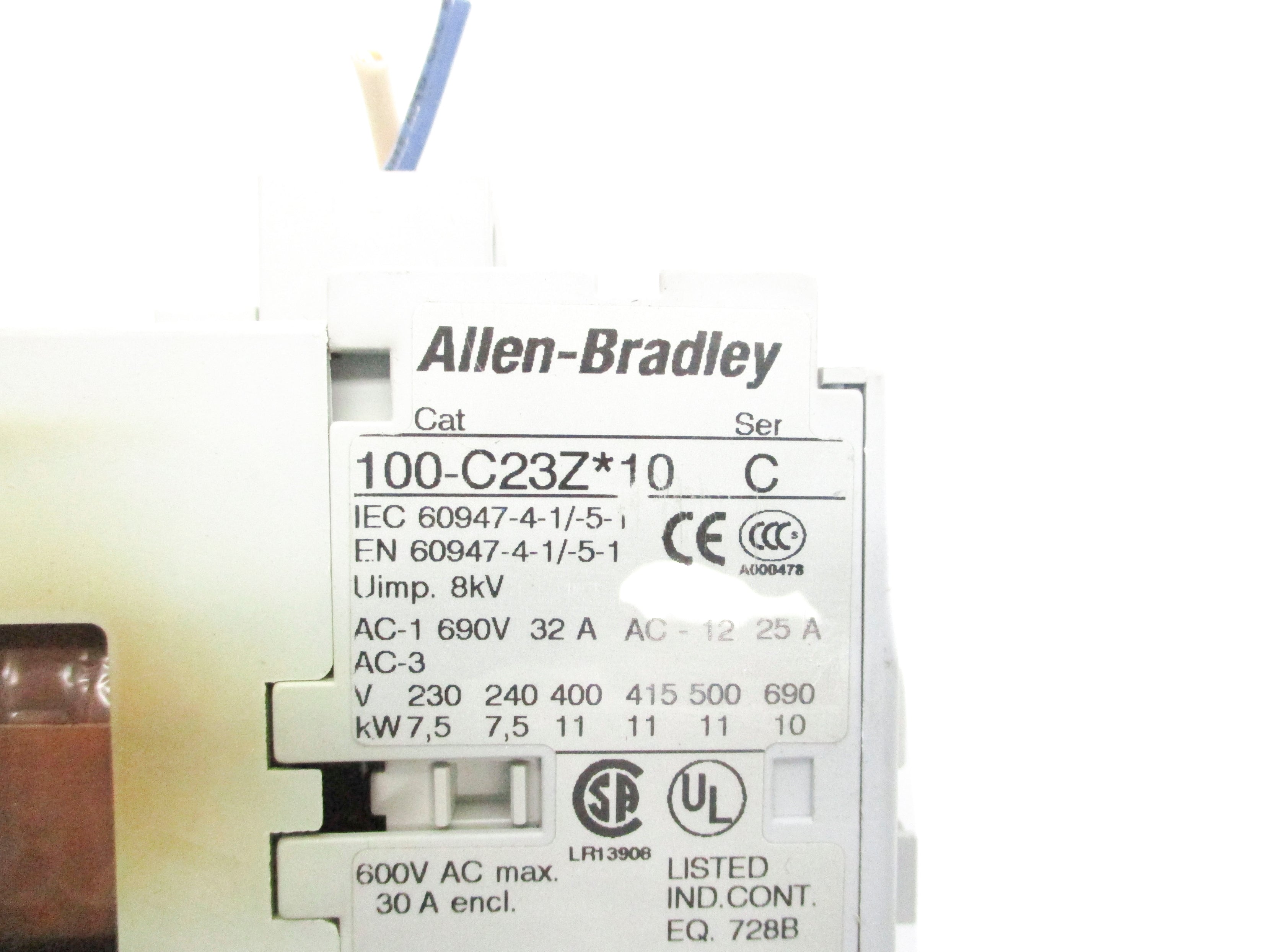 ALLEN BRADLEY 100-C23ZJ10 SER. C 24VDC UNMP