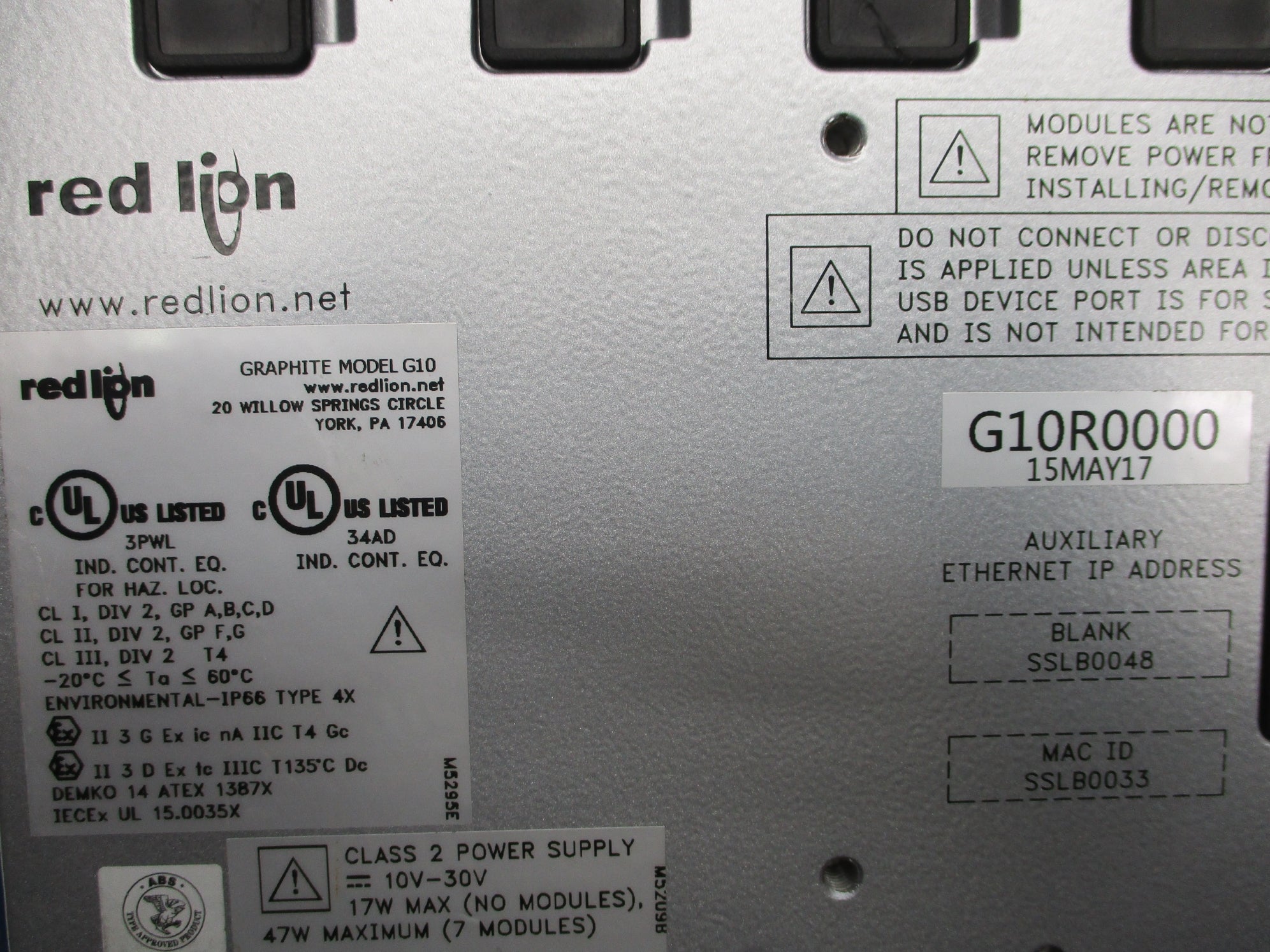 RED LION CONTROLS G10R0000 UNMP