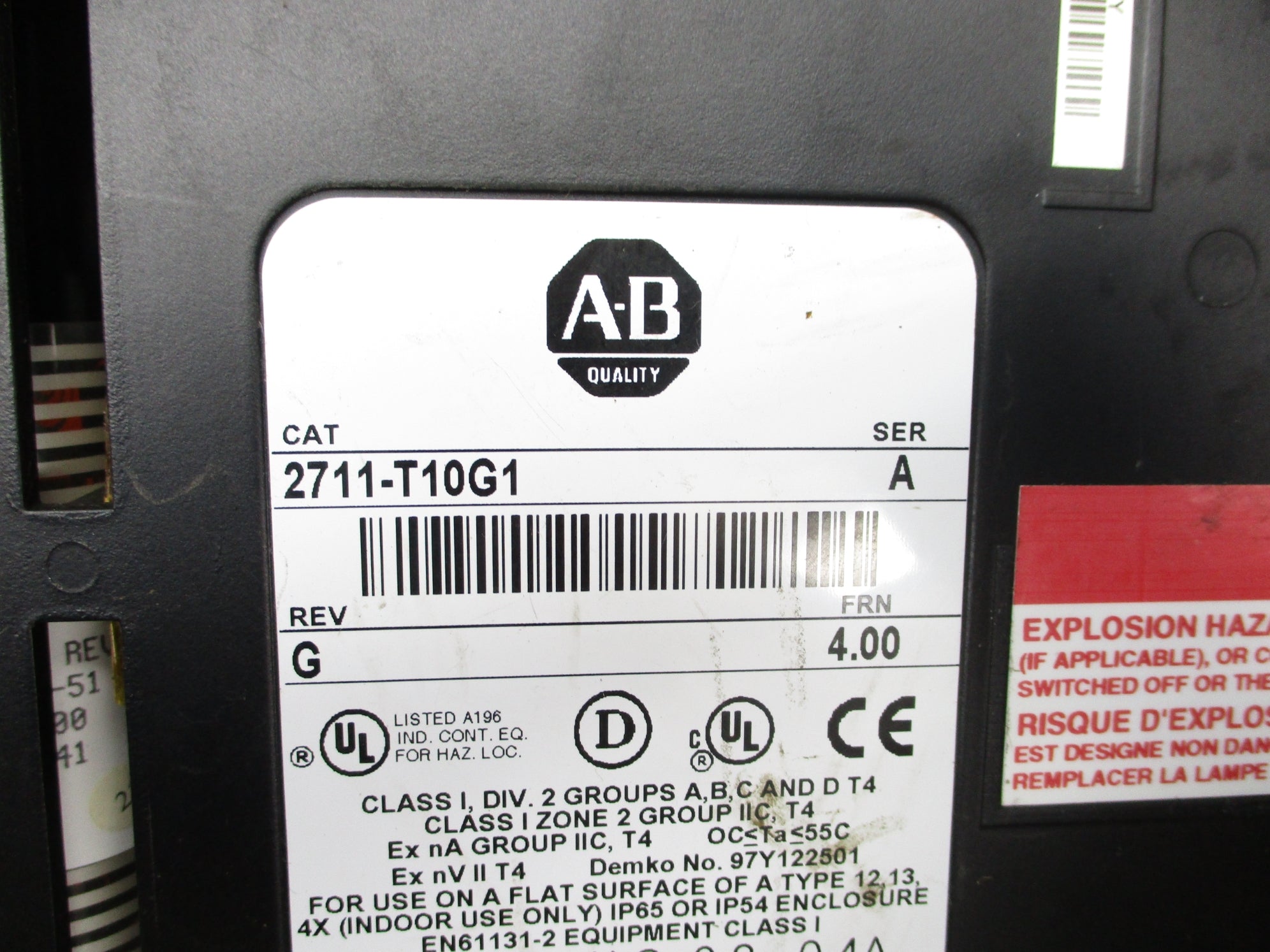 INDUSTRIAL SPARE PART 2711-T10G1 SER. A F/W 4.00 UNMP