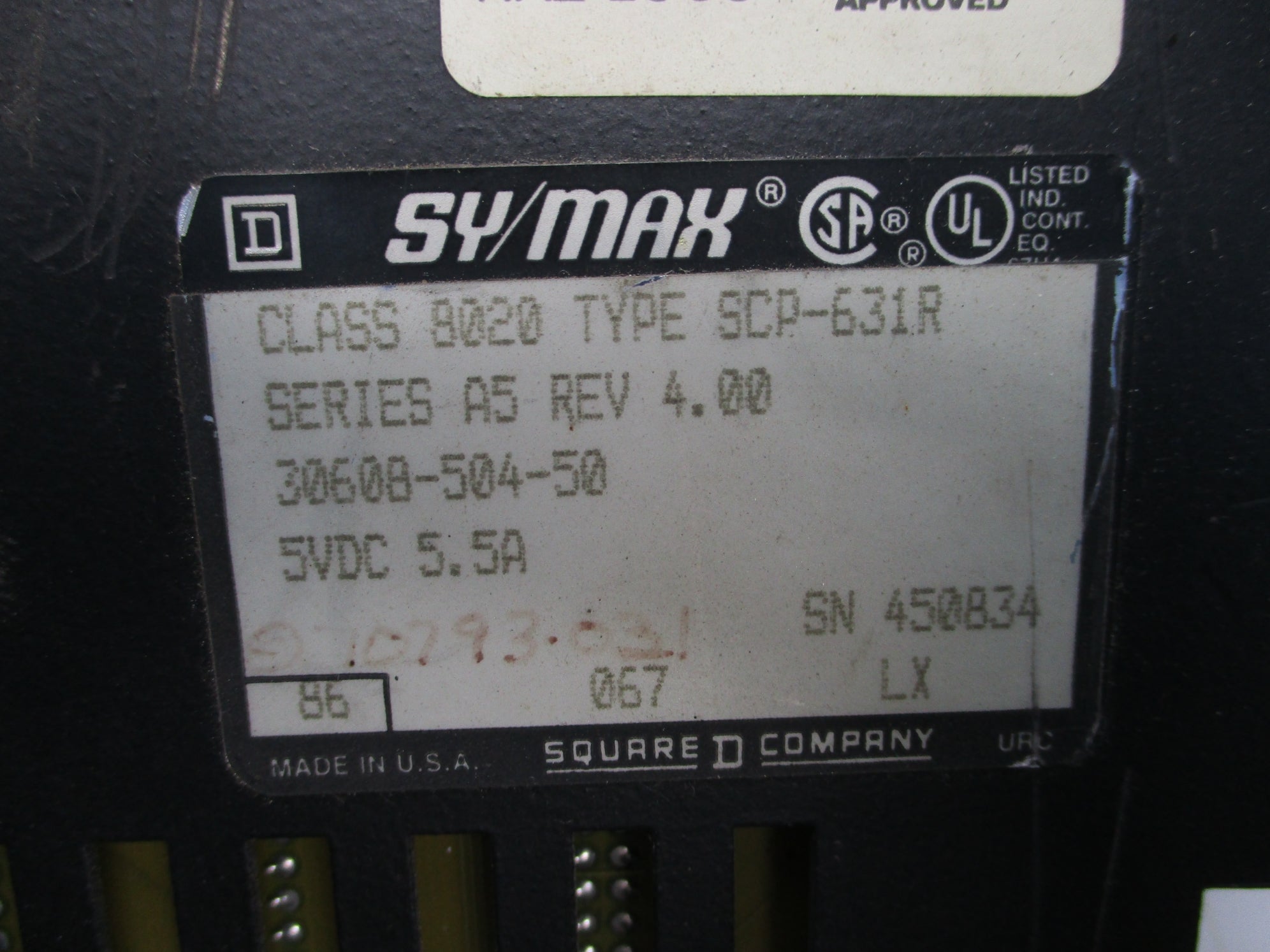 SQUARE D 8020SCP631R SER. A5 UNMP