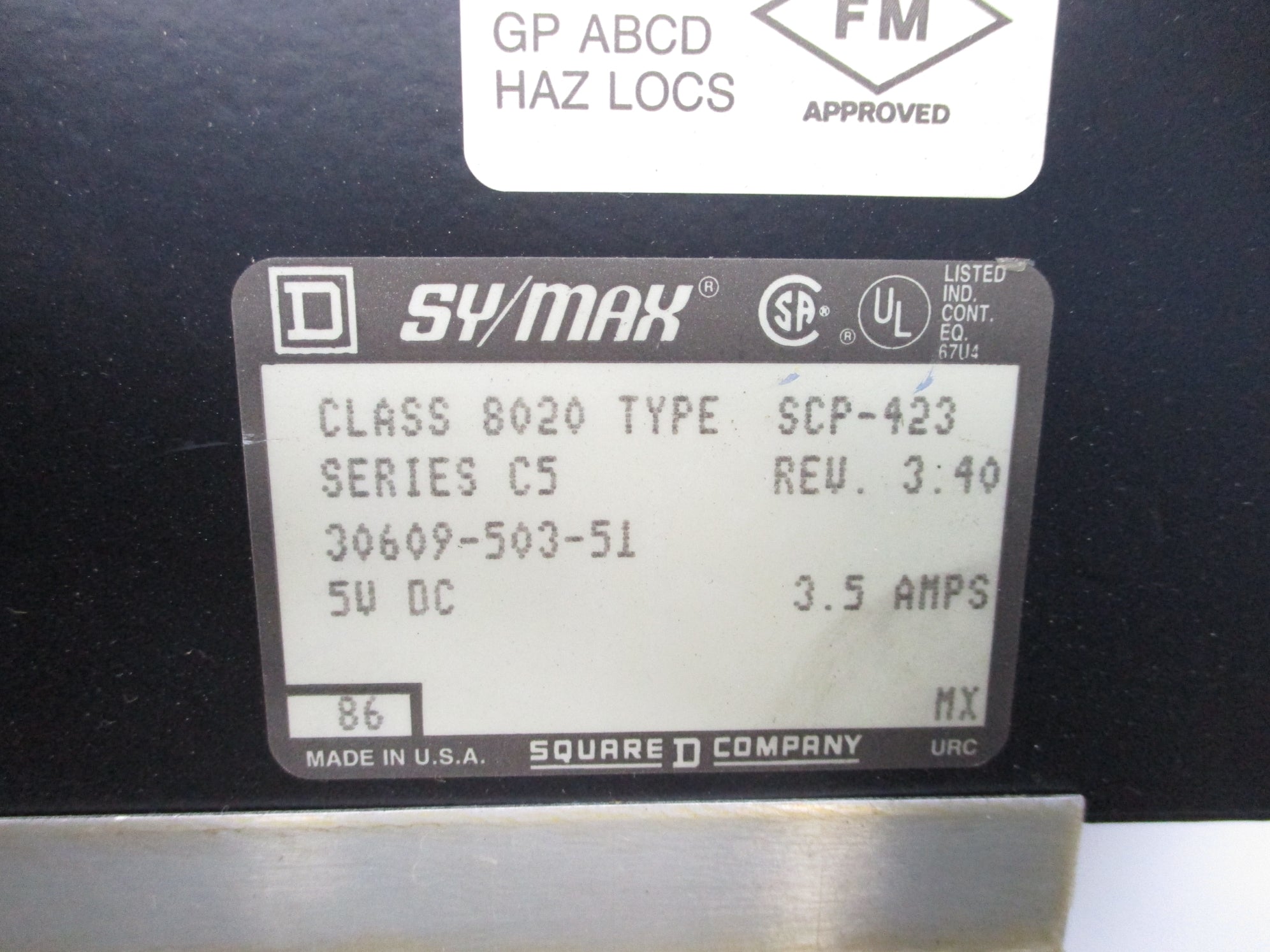 SQUARE D 8020SCP423 SER. C5 UNMP