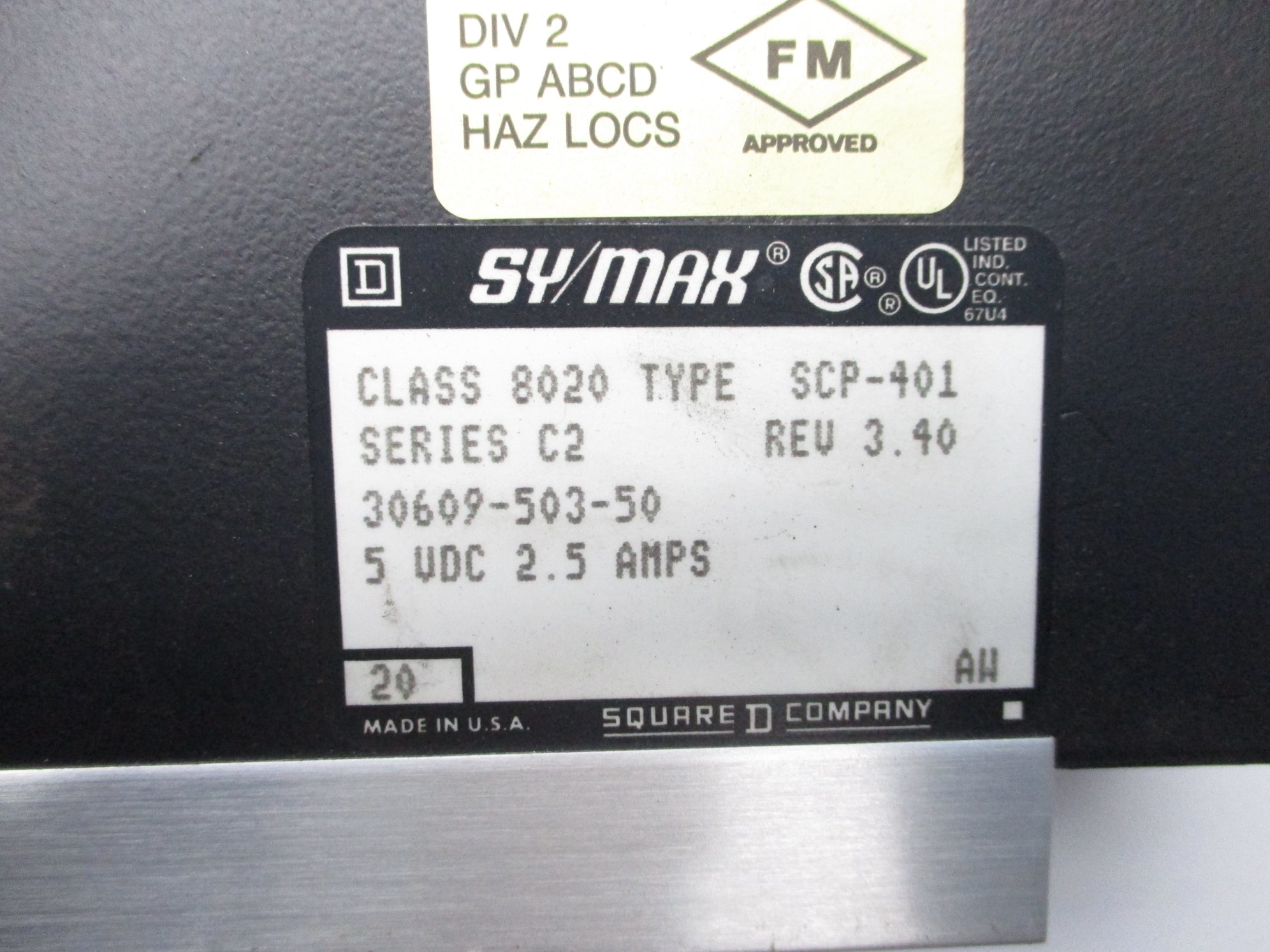 SQUARE D 8020SCP401 SER. C2 UNMP