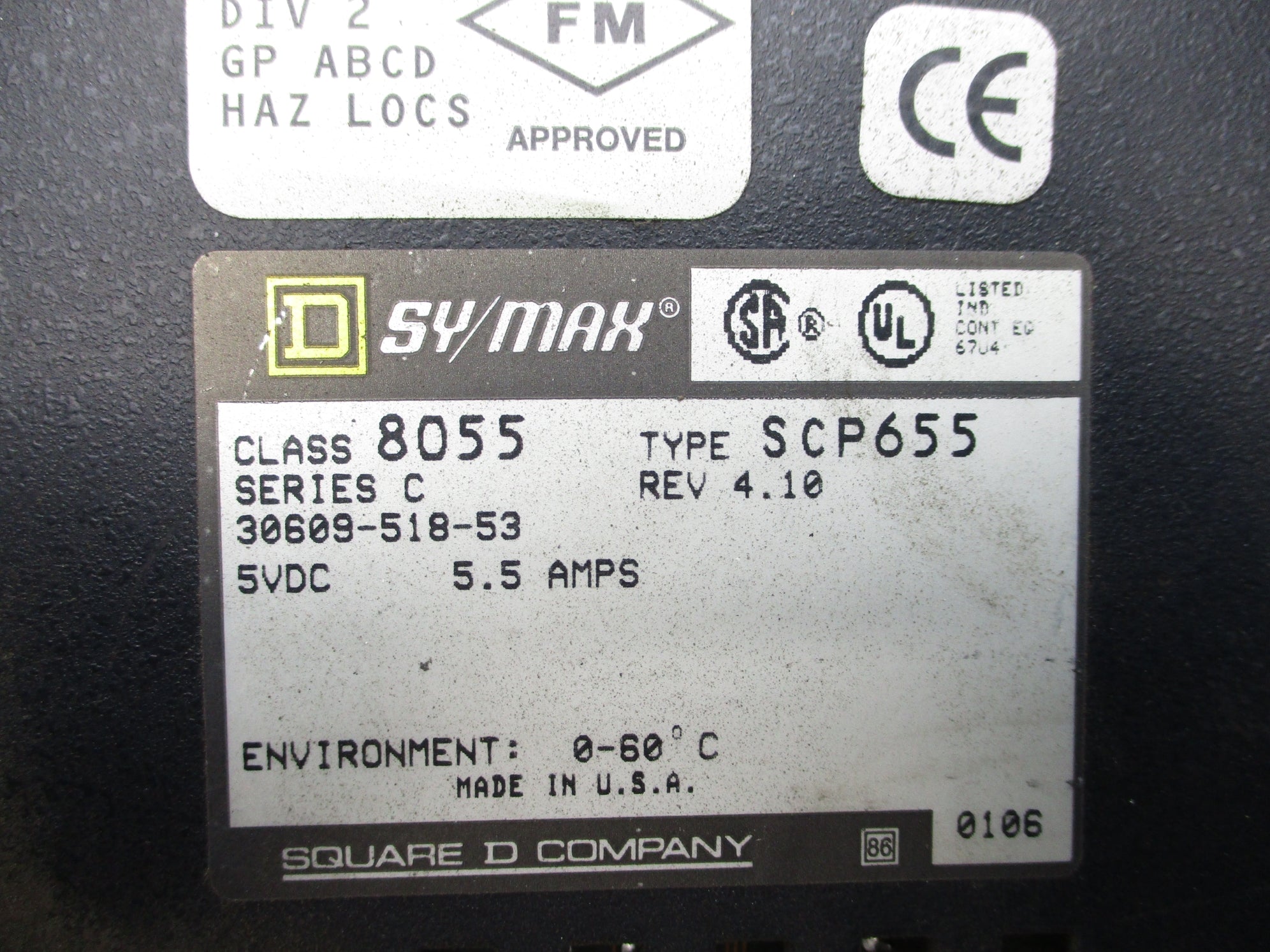 SQUARE D 8055SCP655 SER. C UNMP