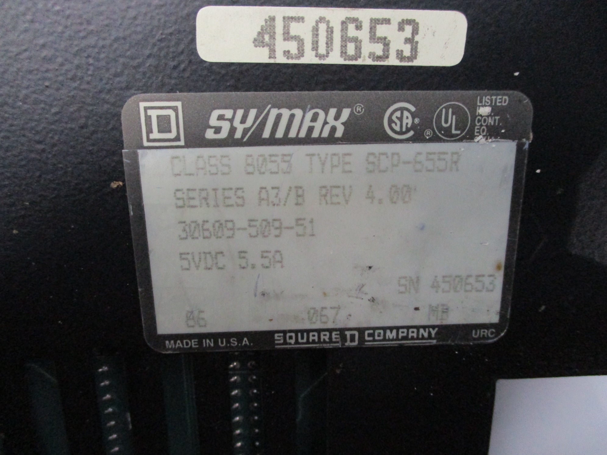 SQUARE D 8055SCP655R SER. A3/B UNMP