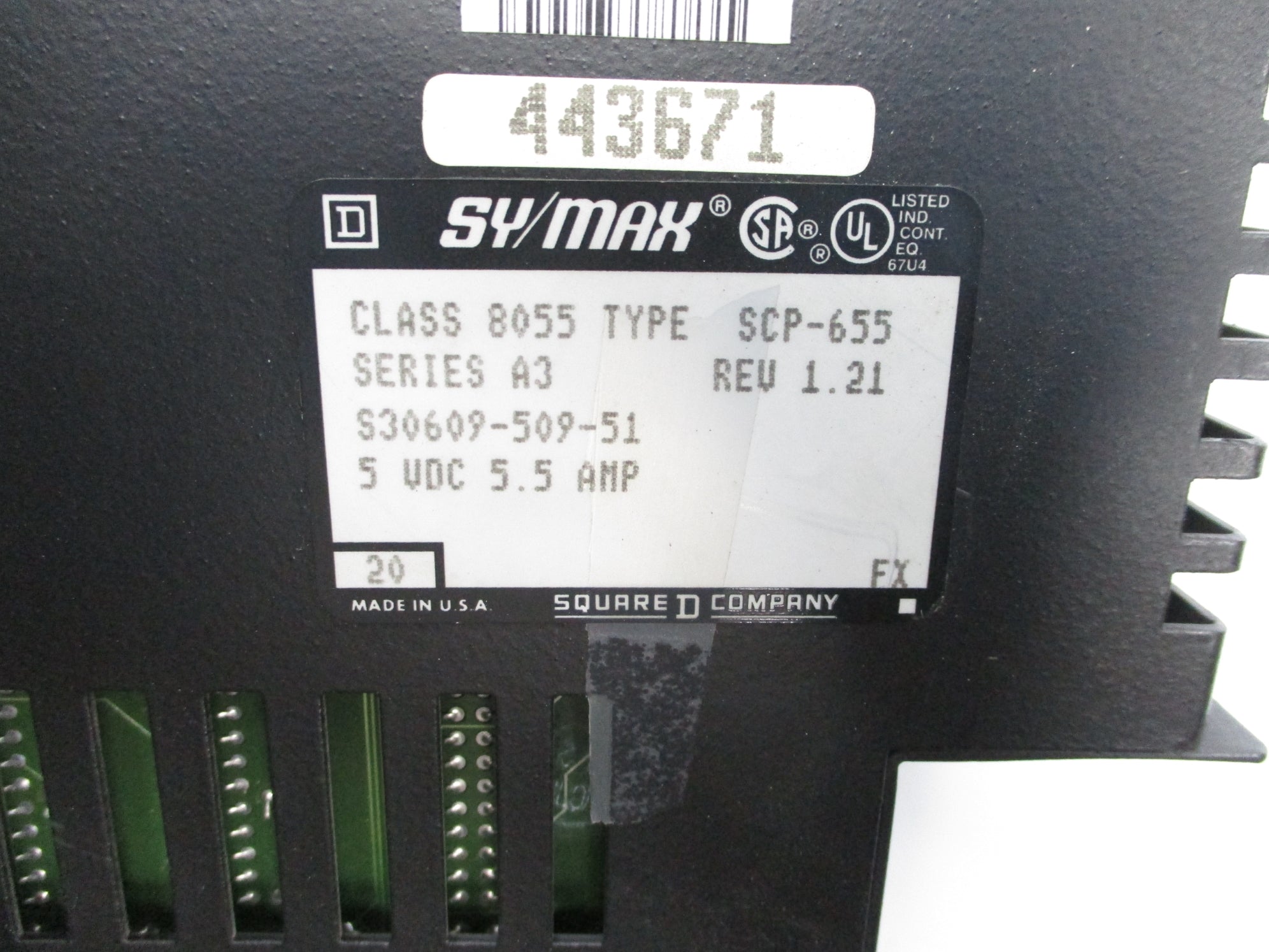 SQUARE D 8055SCP655 SER. A3 (NO KEY) UNMP