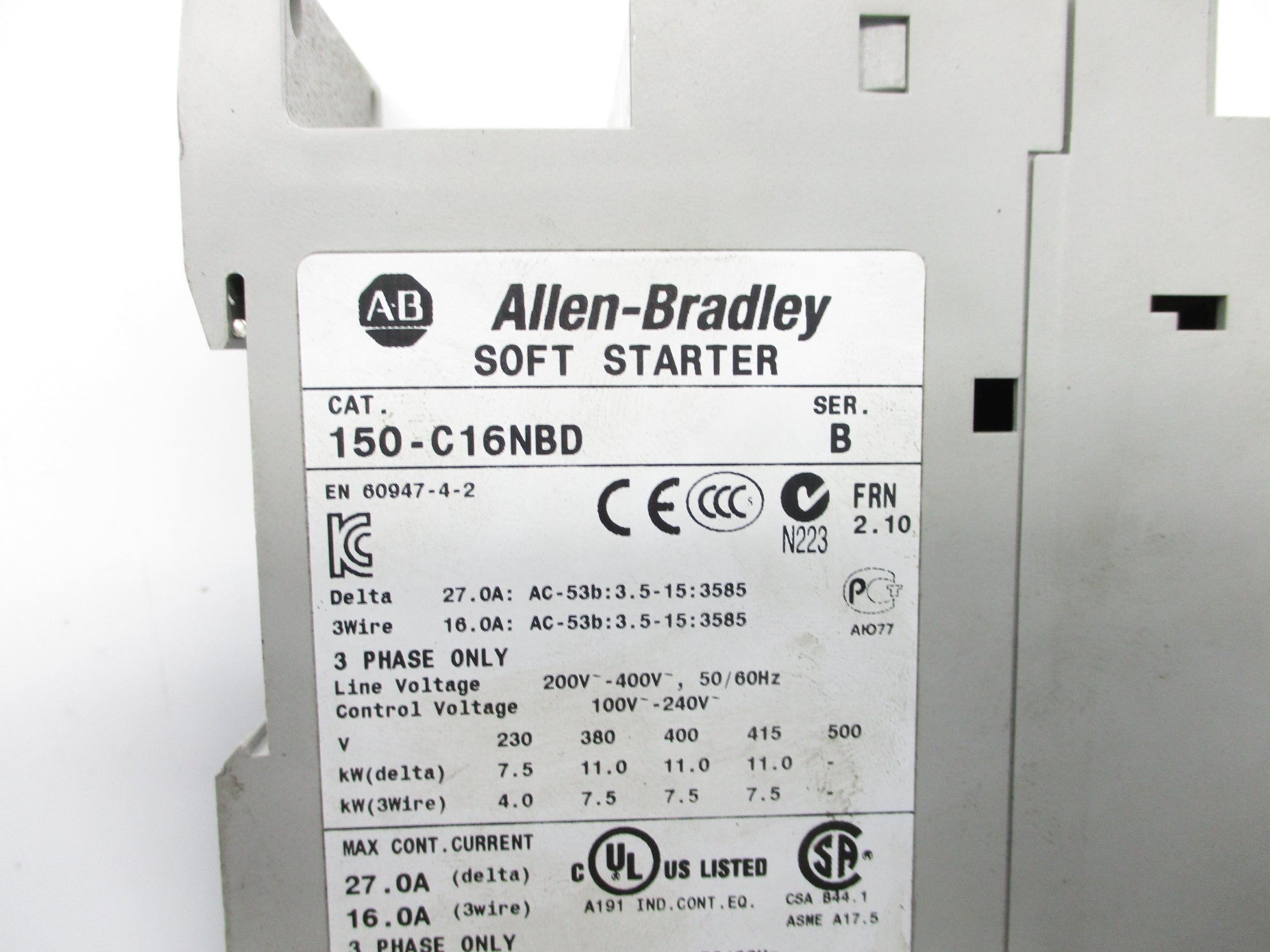 ALLEN BRADLEY 150-C16NBD SER. B UNMP