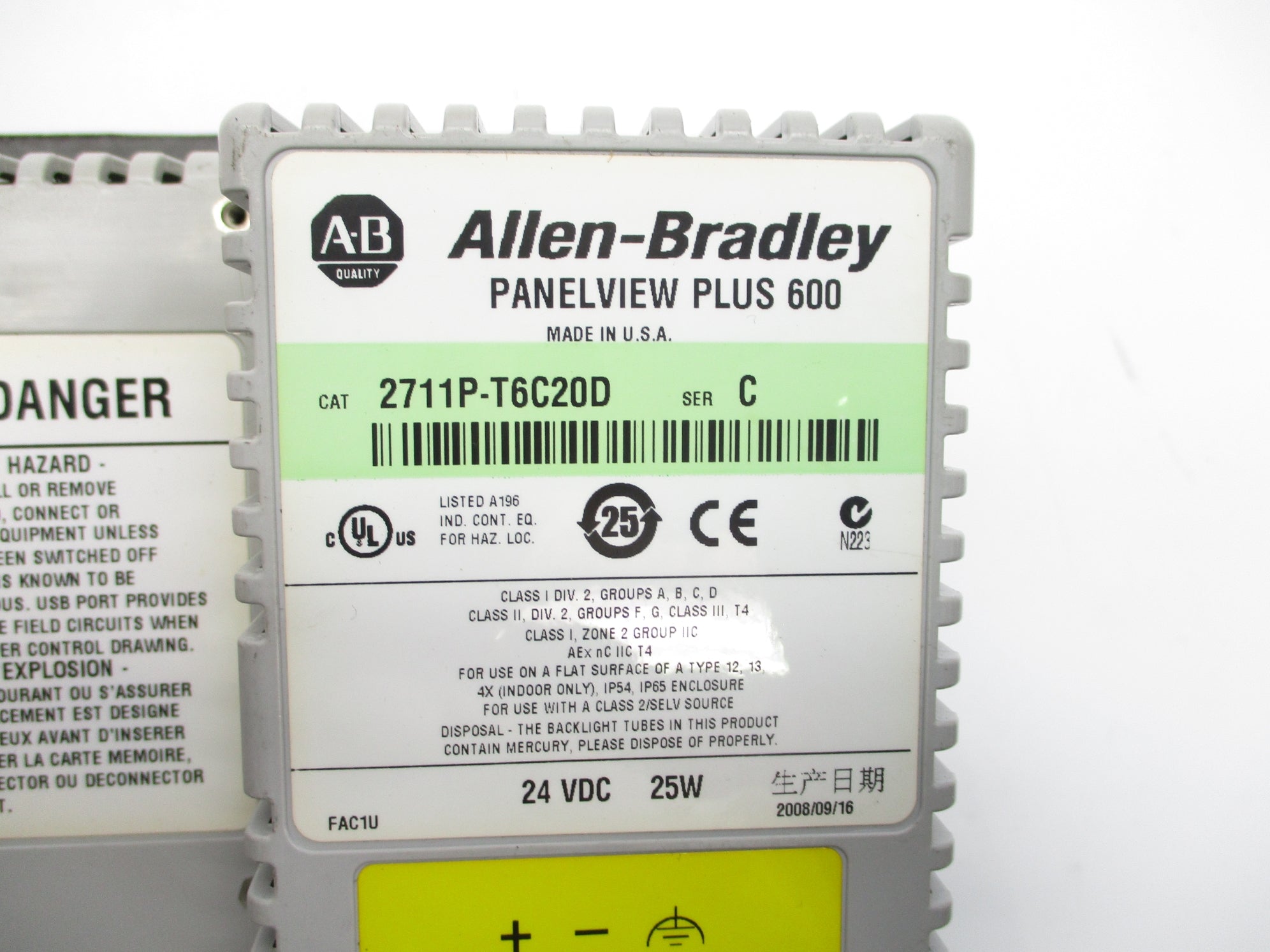 ALLEN BRADLEY 2711P-T6C20D SER. C UNMP