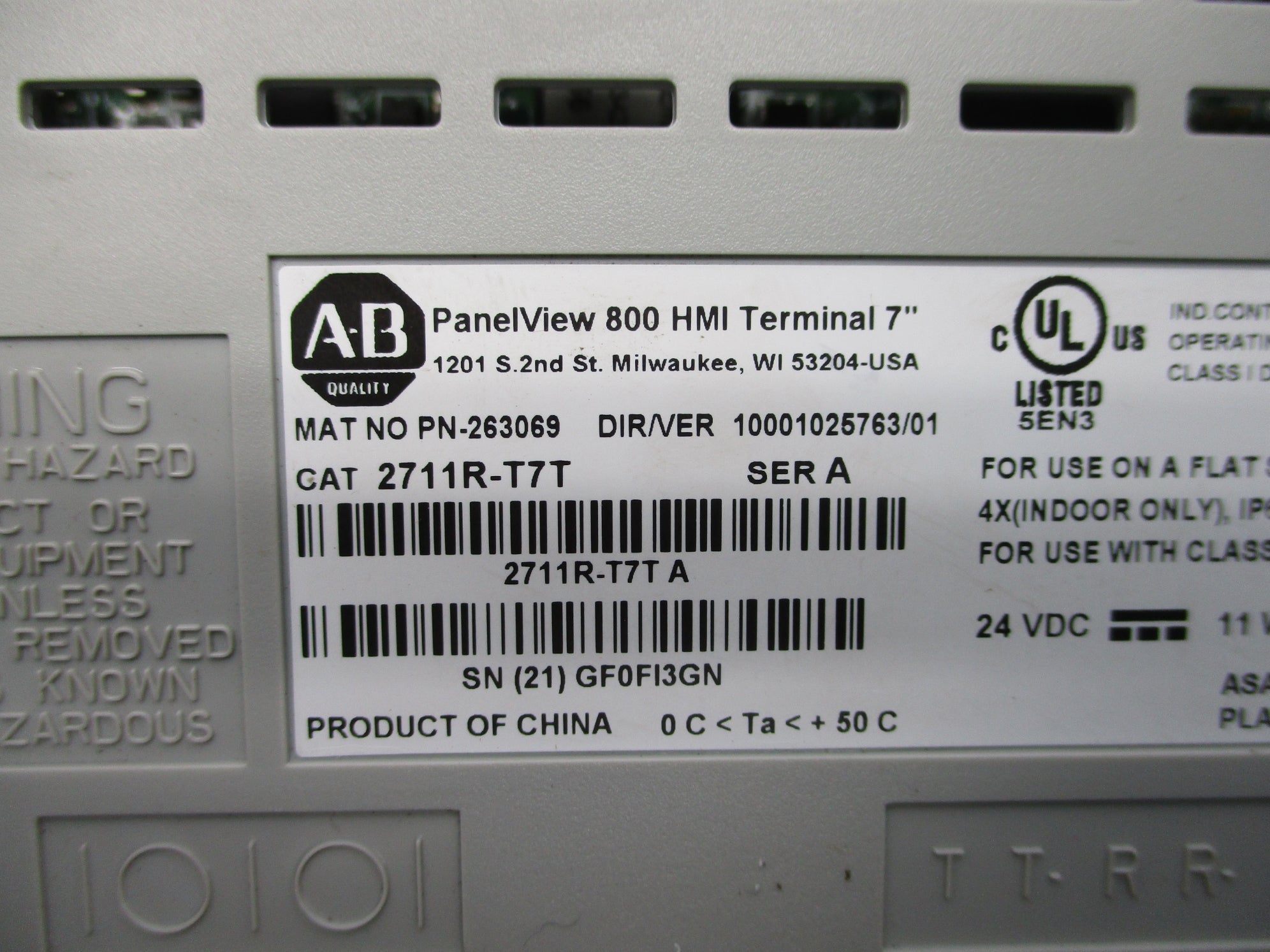 ALLEN BRADLEY 2711R-T7T SER. A UNMP