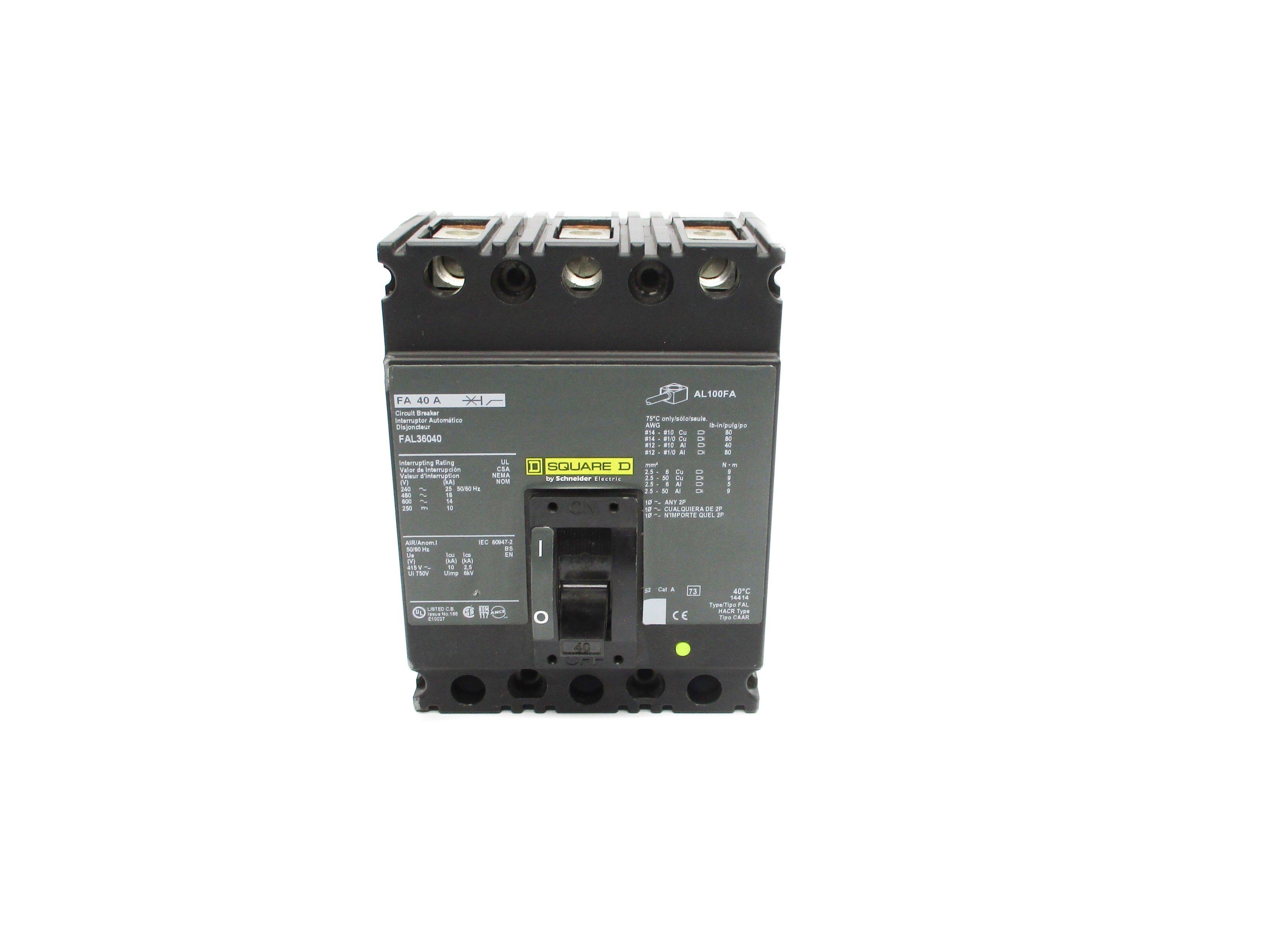 SQUARE D FAL36040 40A NSNP