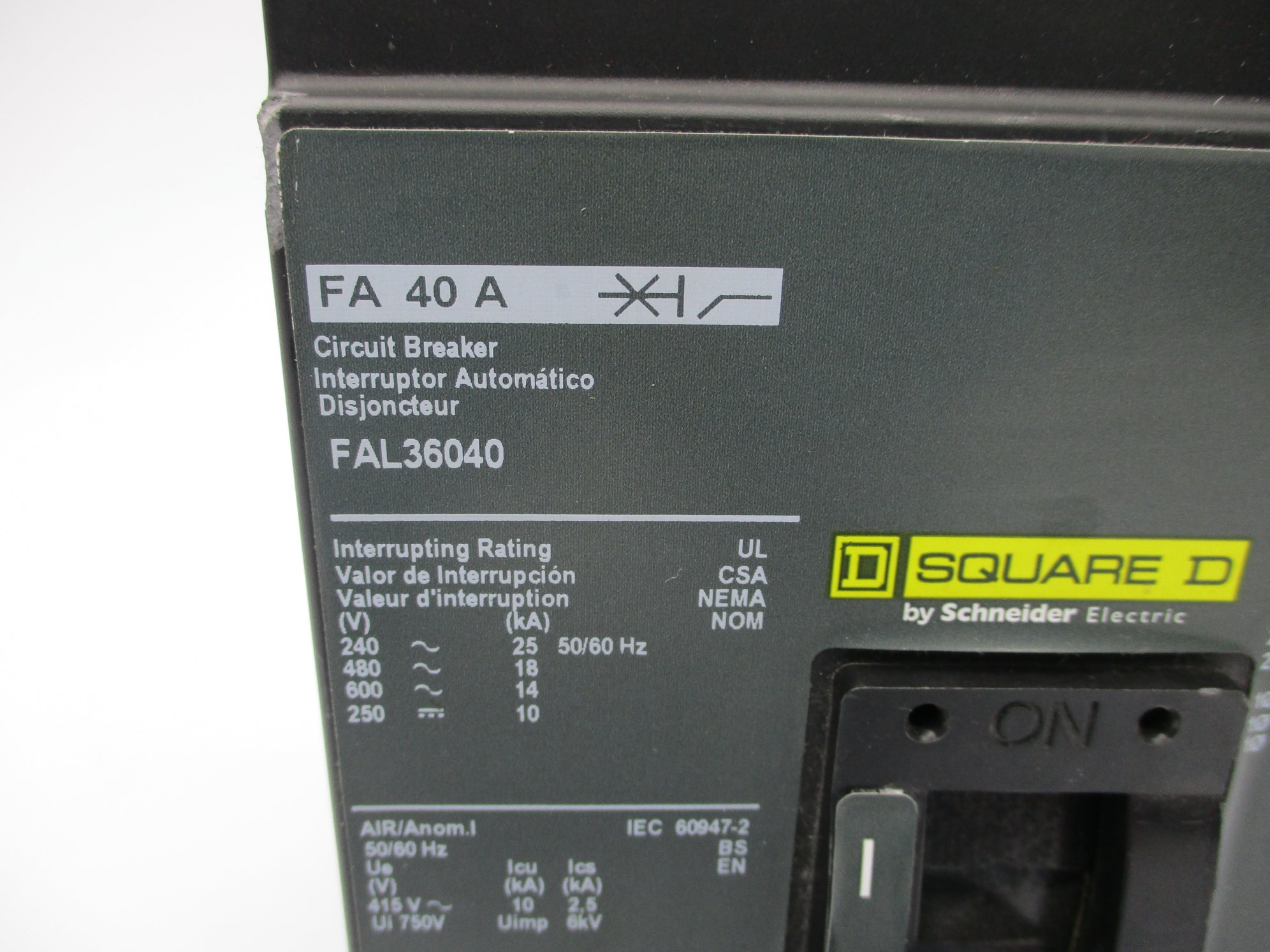 SQUARE D FAL36040 40A NSNP