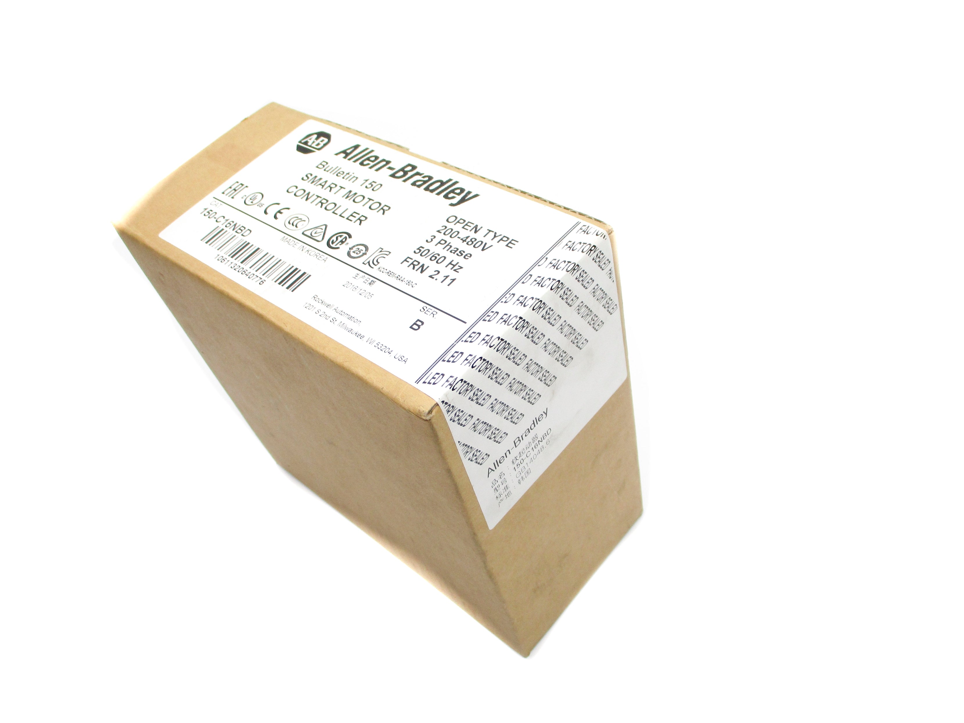 ALLEN BRADLEY 150-C16NBD SER. B F/W 2.11 DATE: 2016 NSFS