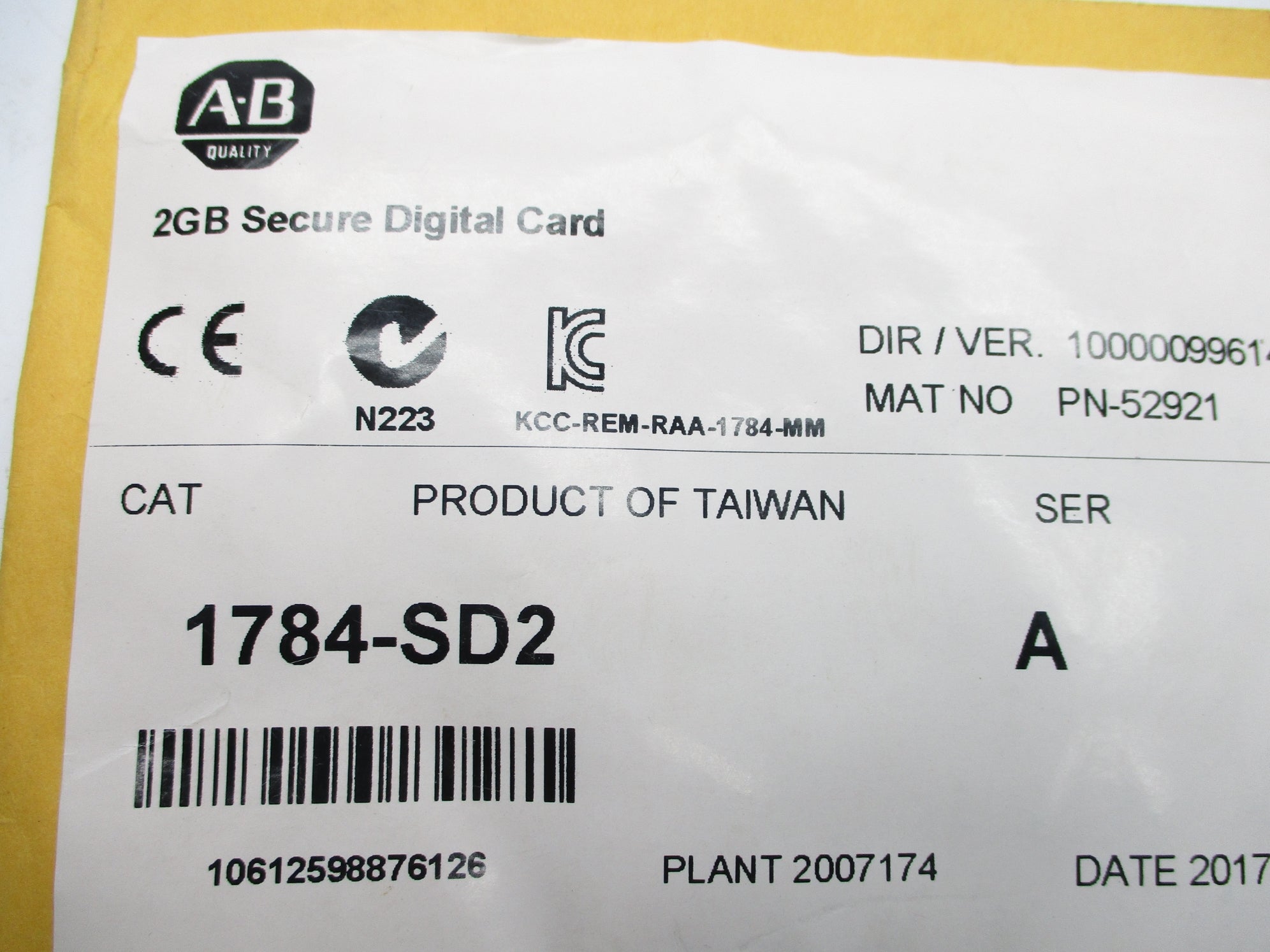 ALLEN BRADLEY 1784-SD2 SER. A NSMP