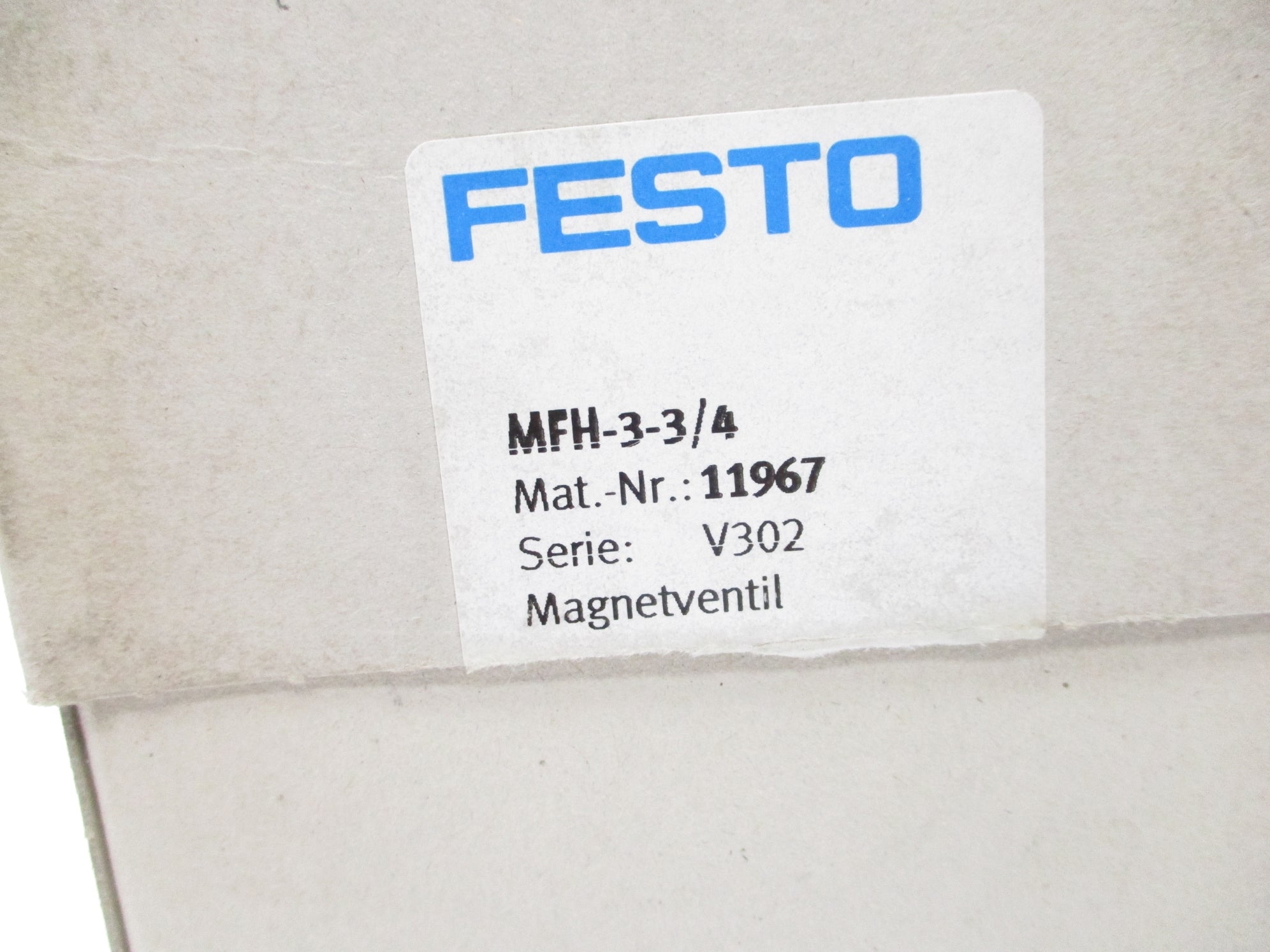 FESTO MFH-3-3/4 11967 28-120PSI NSMP