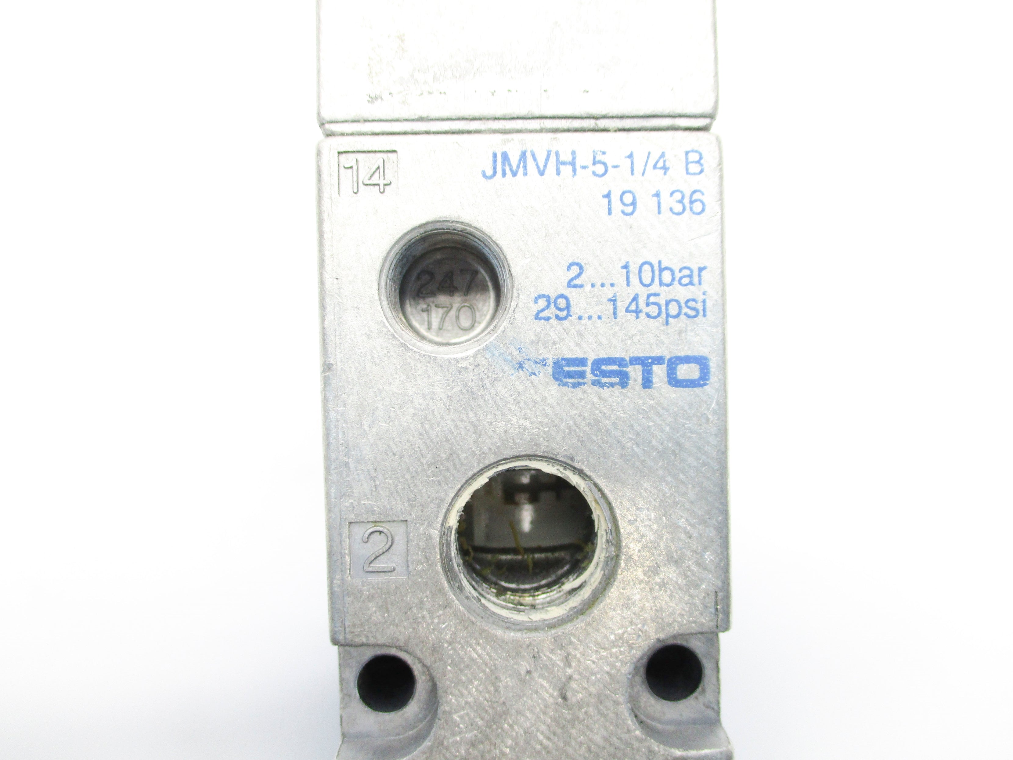 FESTO JMVH-5-1/4B 19136 20.4-26.4VDC 29-145PSI UNMP