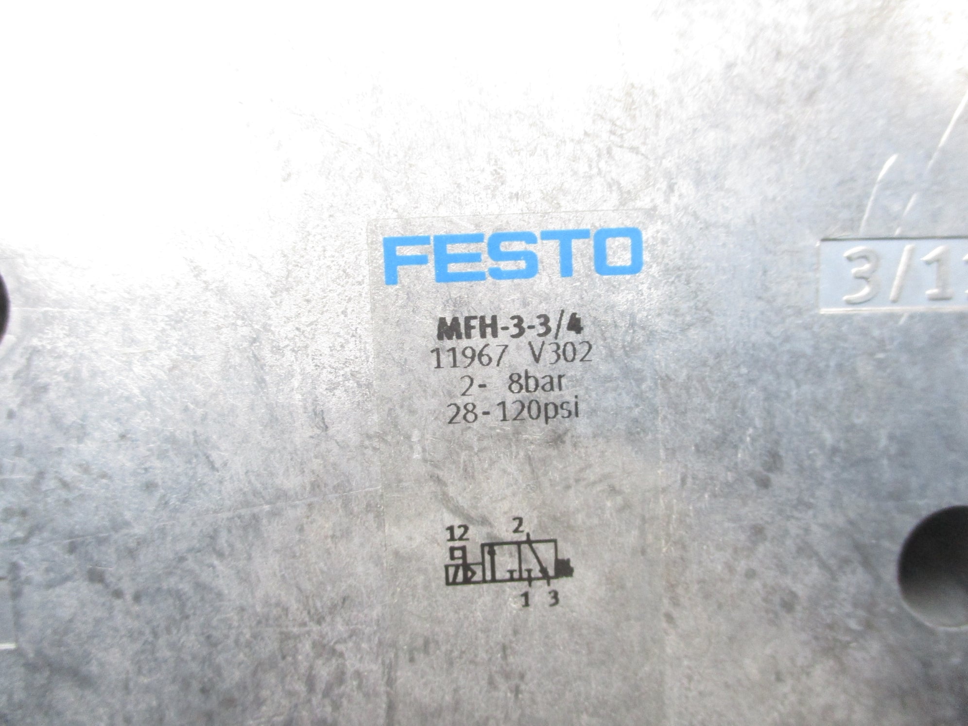 FESTO MFH-3-3/4 11967 28-120PSI NSNP