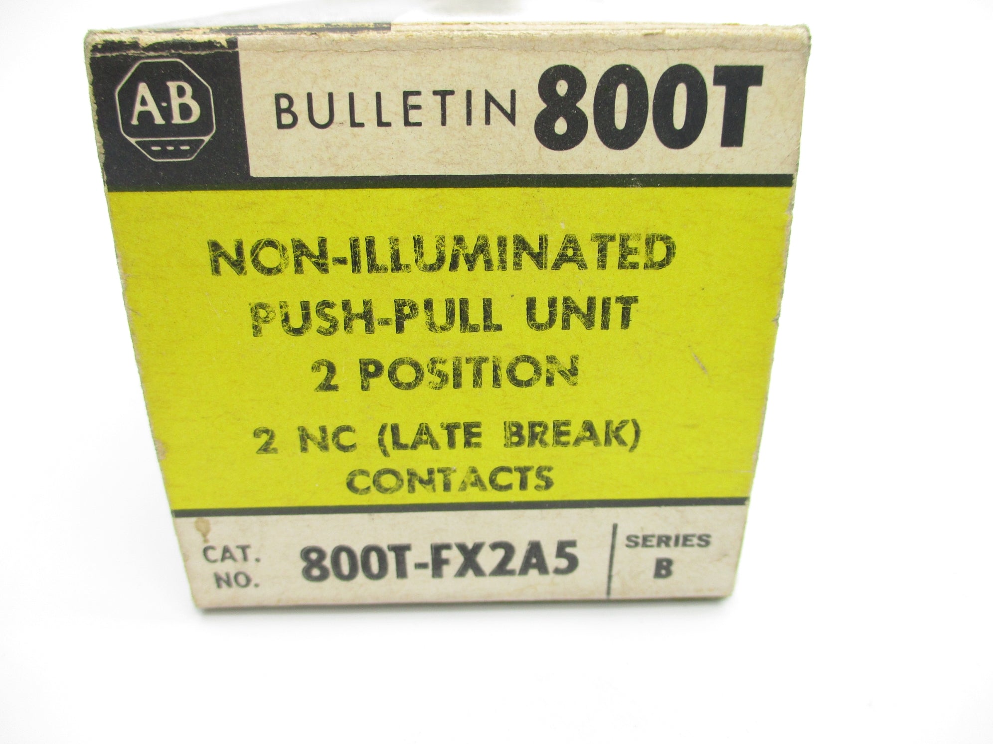 ALLEN BRADLEY 800T-FX2A5 SER. B (BK/YL) NSMP