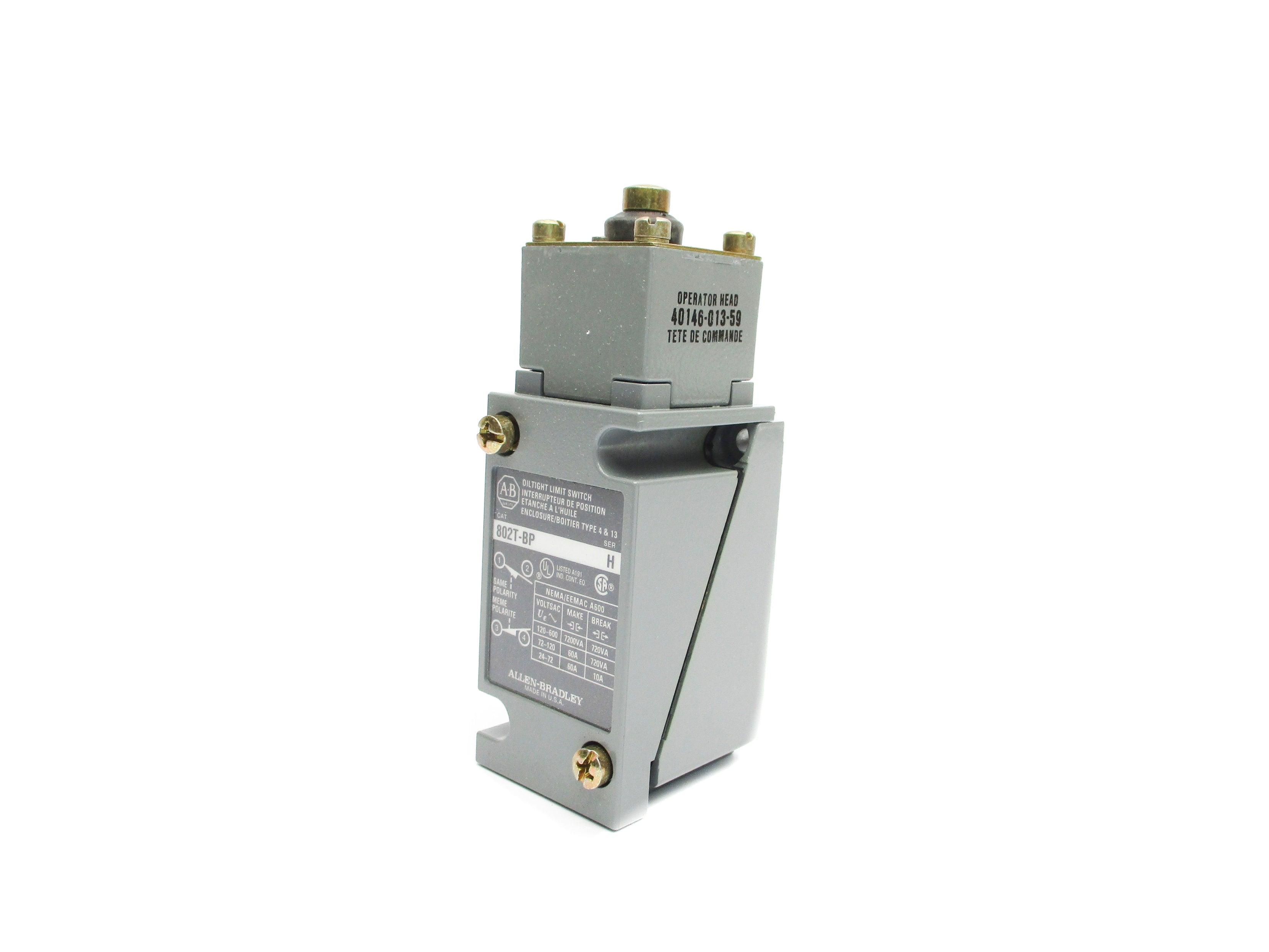 ALLEN BRADLEY 802T-BP SER. H NSNP