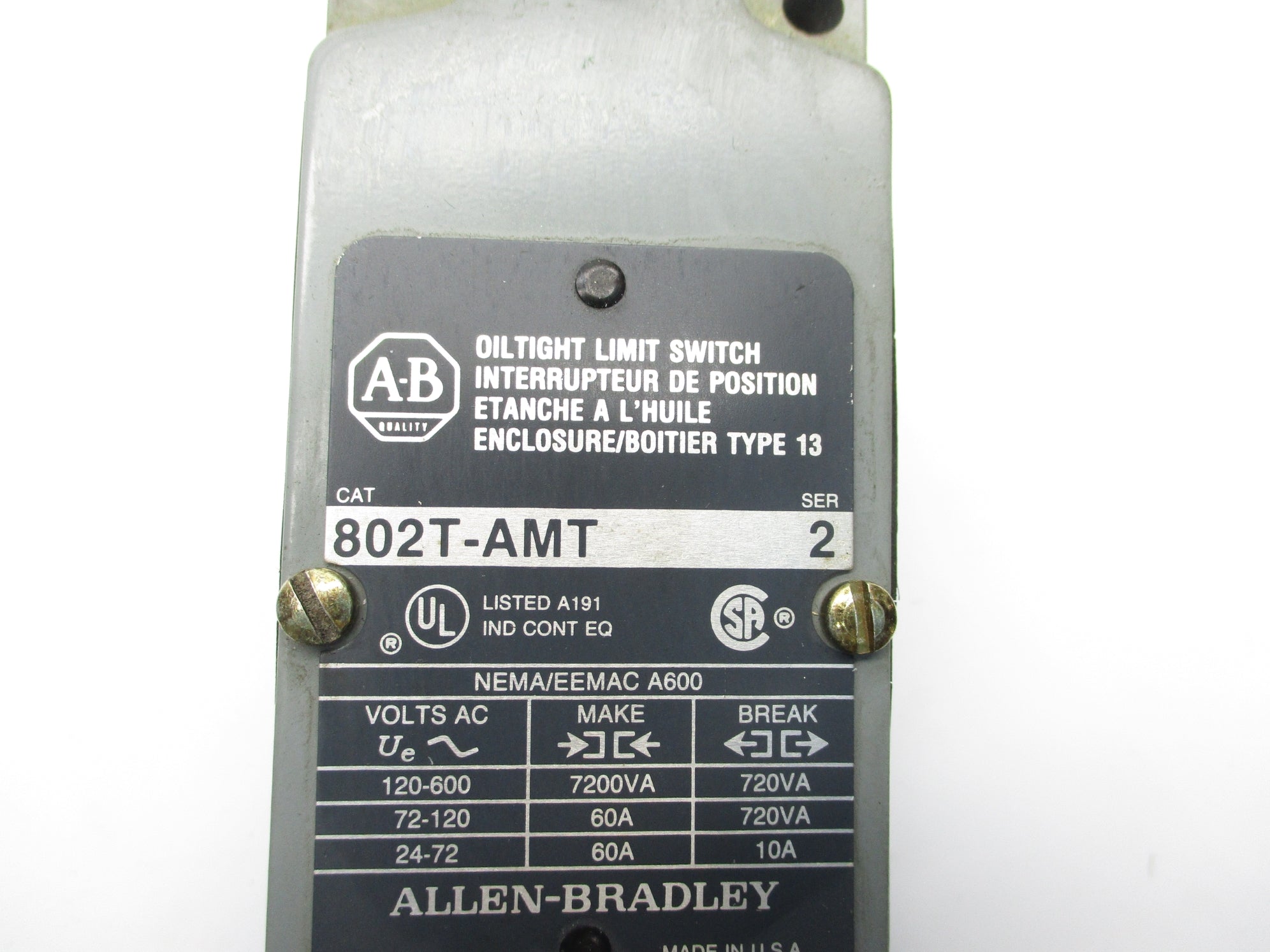 INDUSTRIAL SPARE PART 802T-AMT SER. 2 120-600VAC 60A NSNP