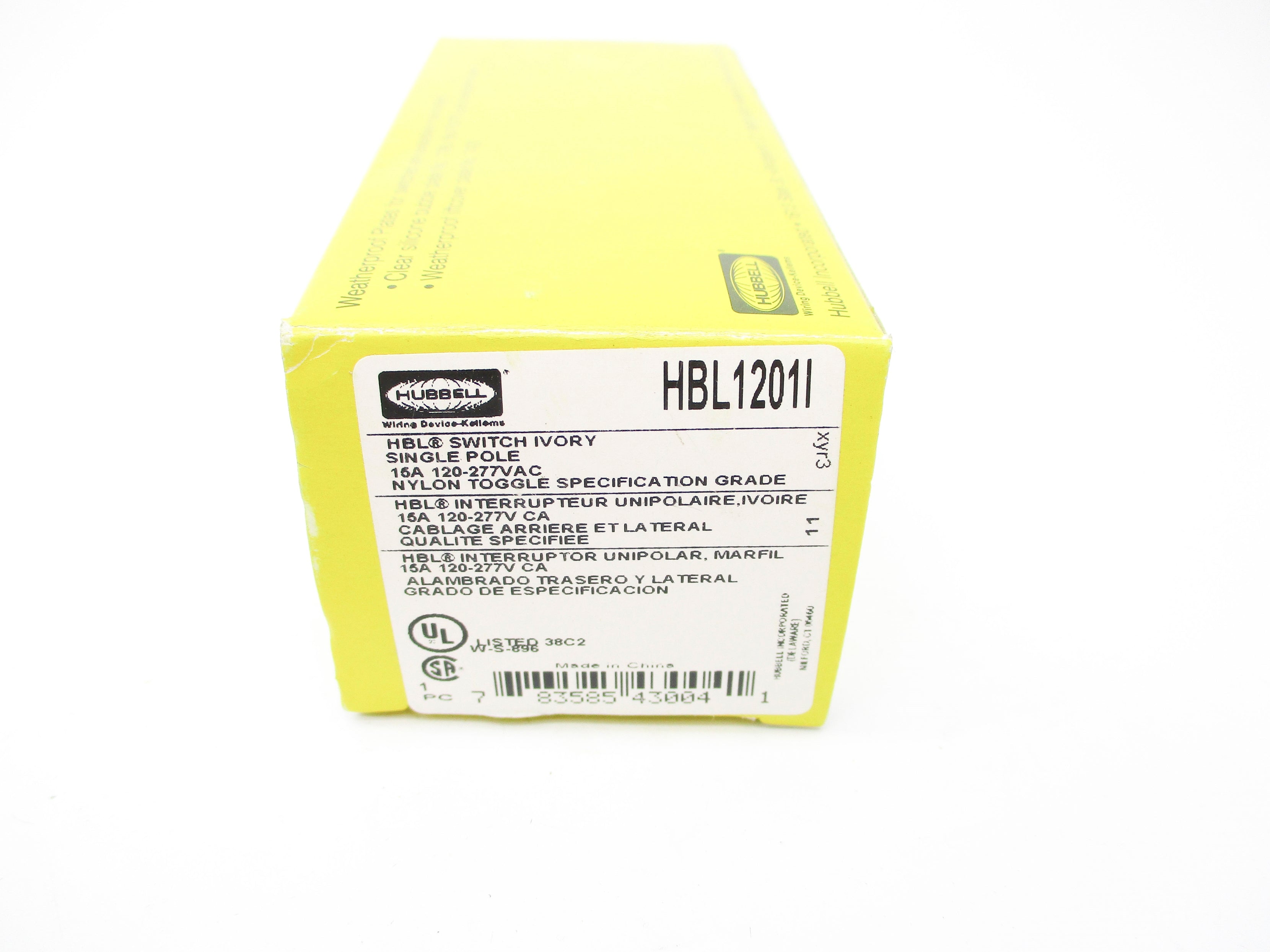 HUBBELL HBL1201I 120-277VAC 16A NSMP