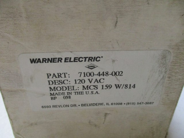 WARNER ELECTRIC MCS159 W/814 PHOTOSCANNER *NEW IN BOX*