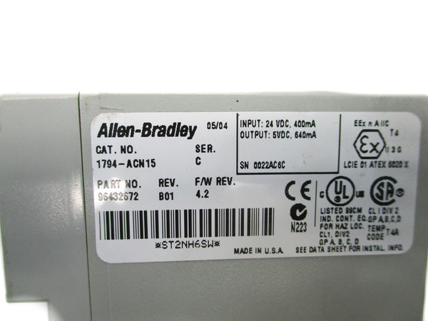 ALLEN BRADLEY 1794-ACN15 SER. C F/W 4.2 UNMP