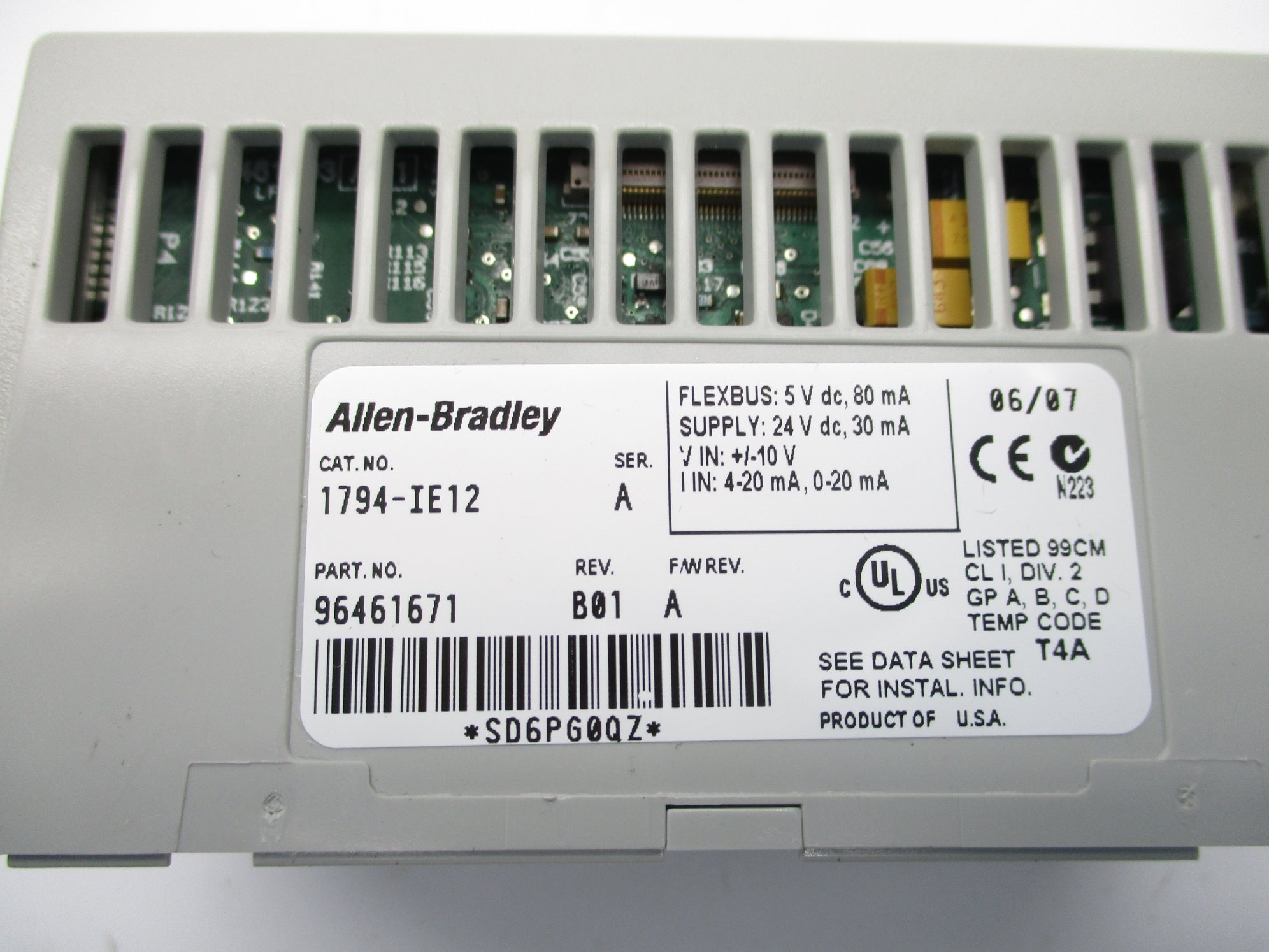 ALLEN BRADLEY 1794-IE12 SER. A F/W A UNMP