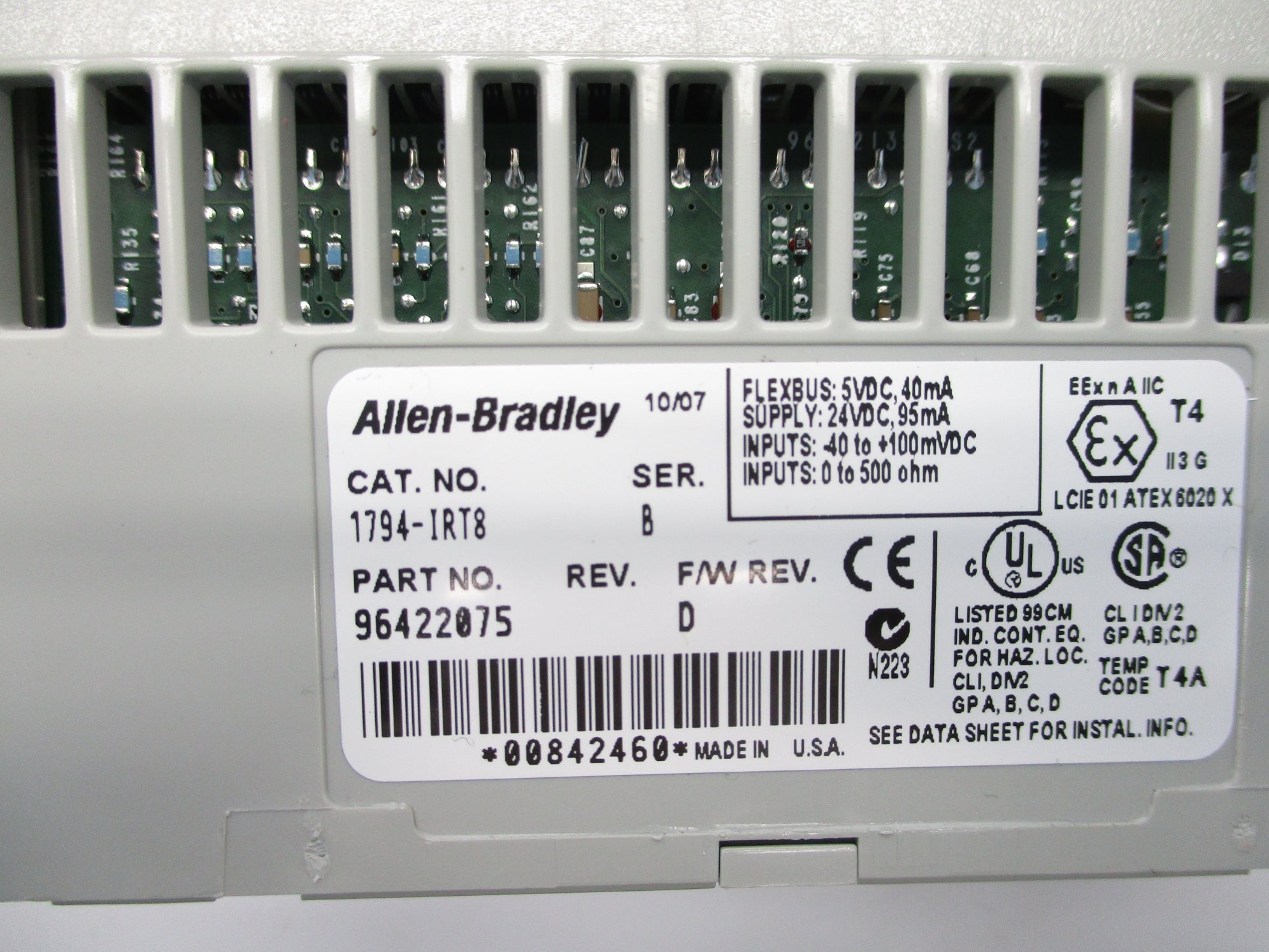 ALLEN BRADLEY 1794-IRT8 SER. B F/W D UNMP