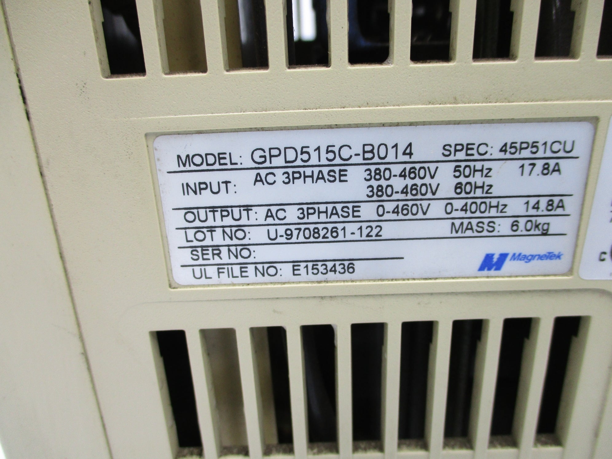 MAGNETEK GPD515C-B014 UNMP