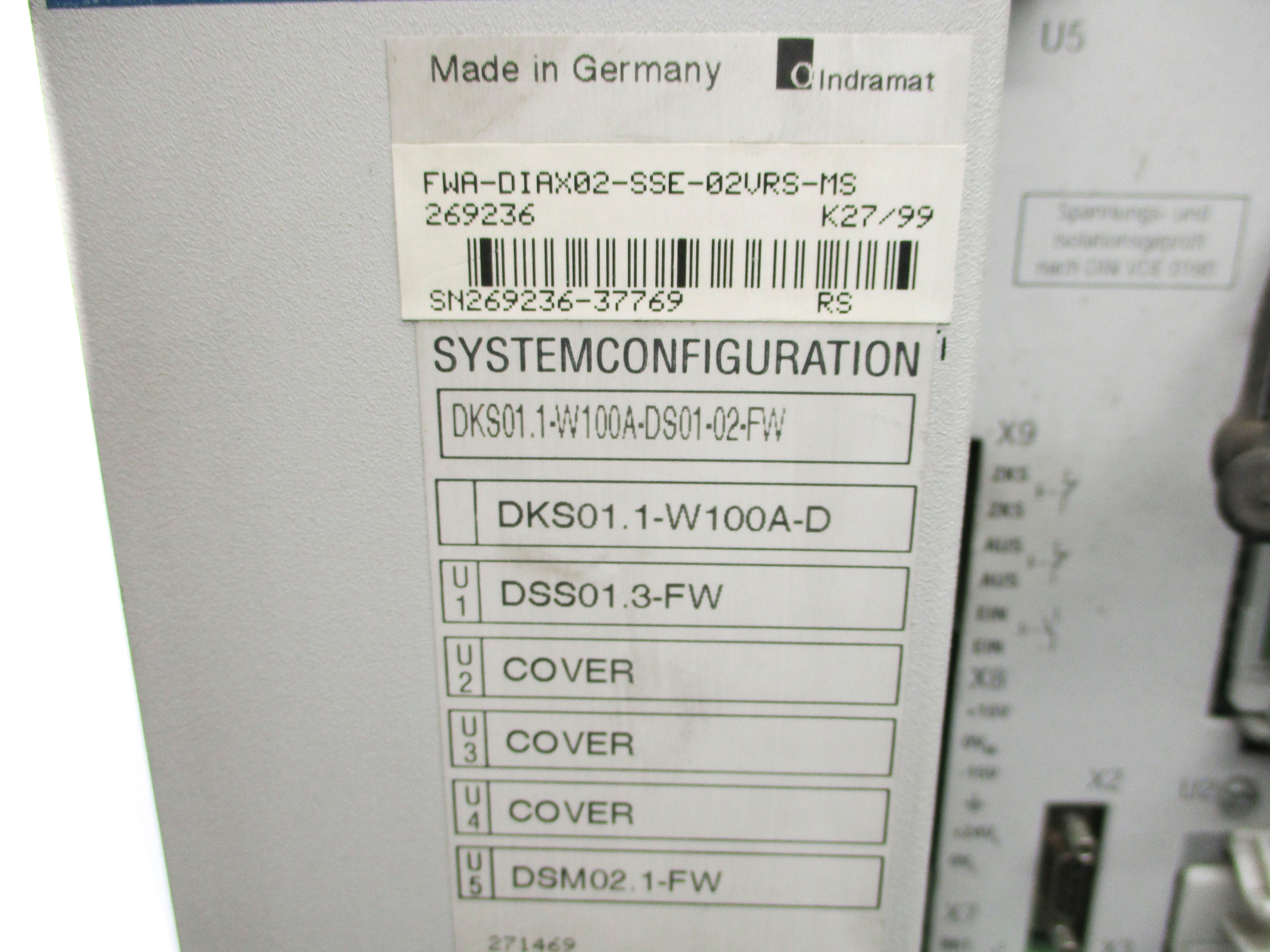 INDRAMAT DKS01.1-W100A-DS01-02-FW UNMP
