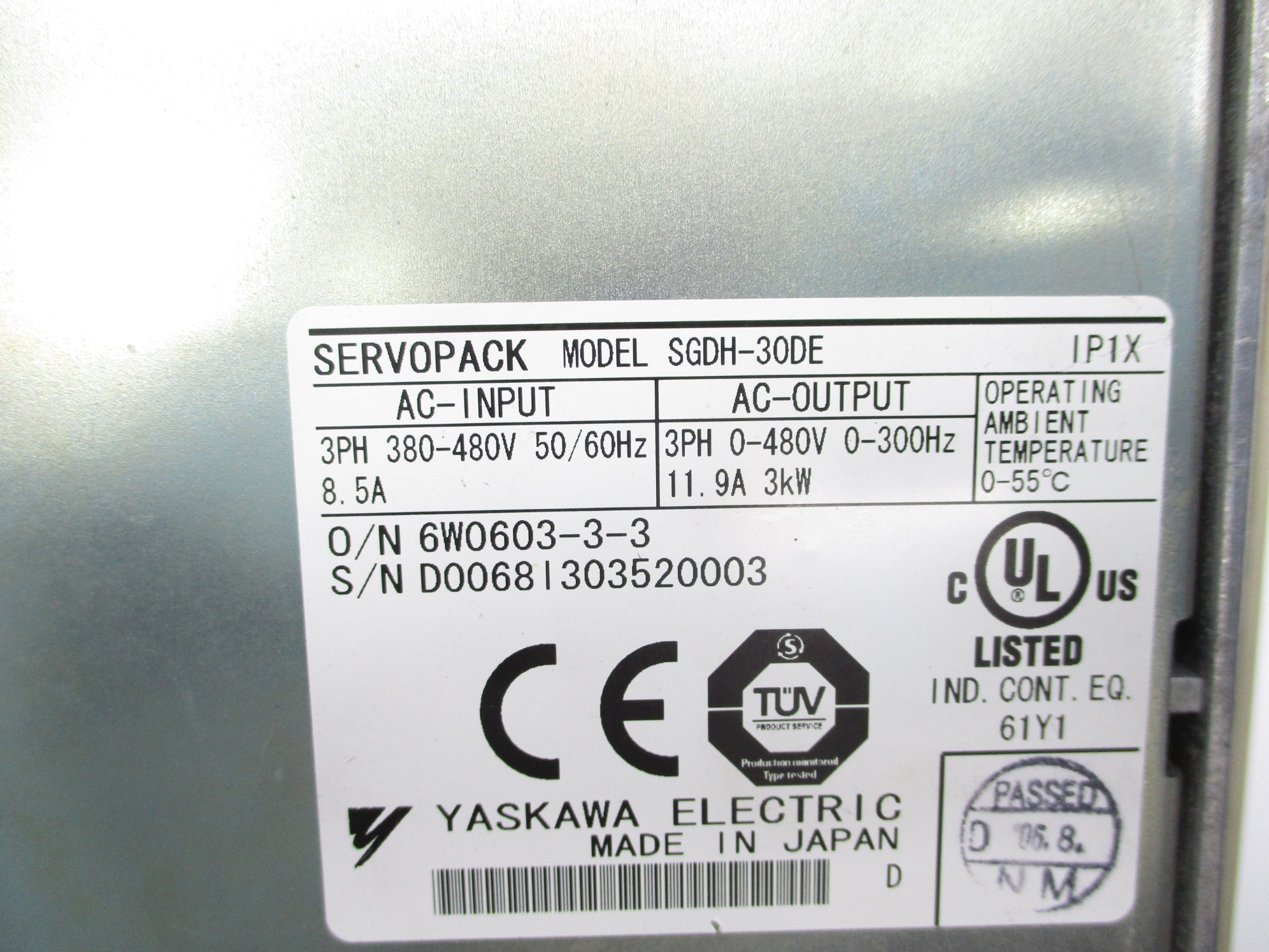 YASKAWA ELECTRIC SGDH-30DE UNMP