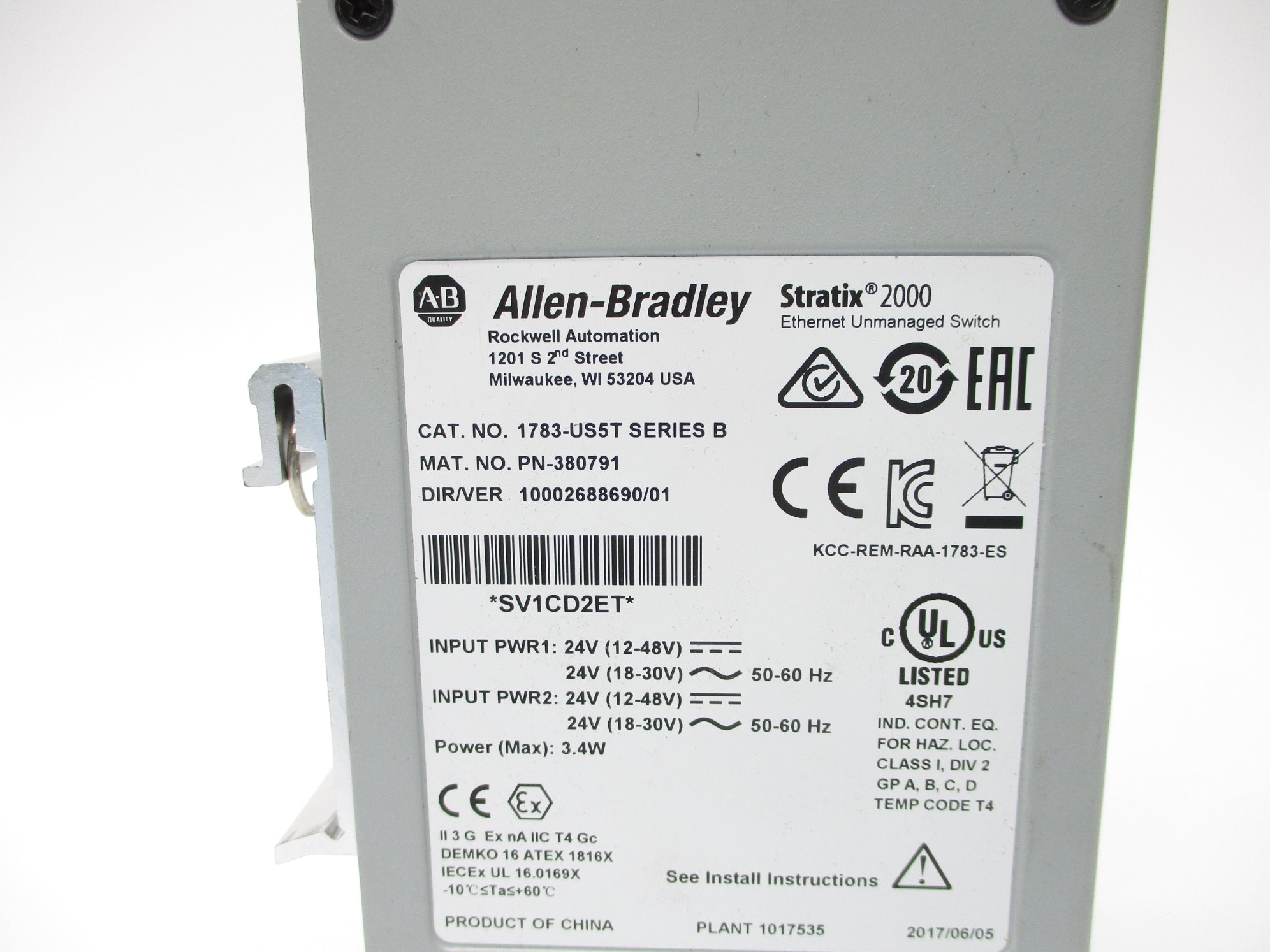 ALLEN BRADLEY 1783-US5T SER. B UNMP