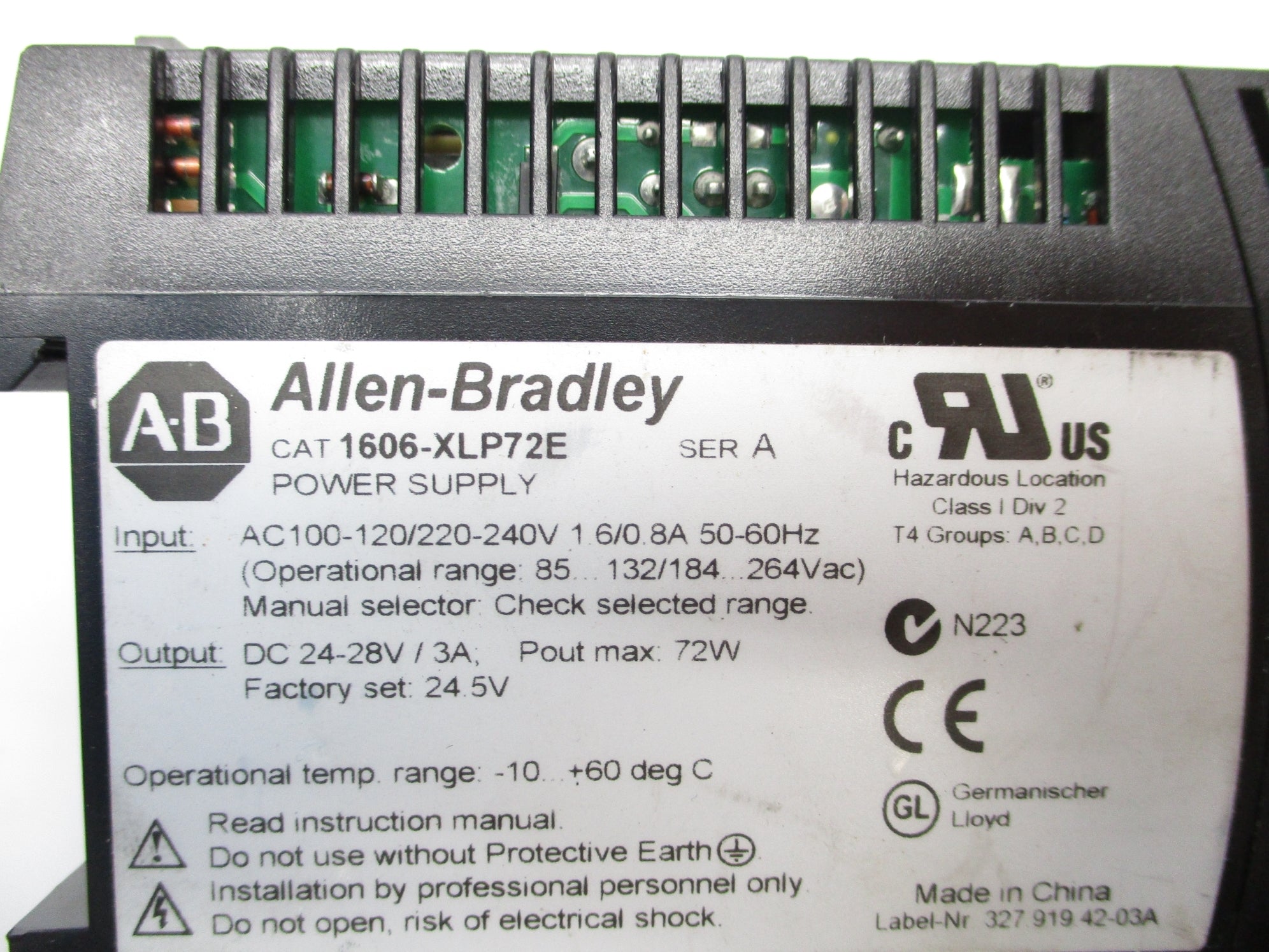 ALLEN BRADLEY 1606-XLP72E SER. A UNMP
