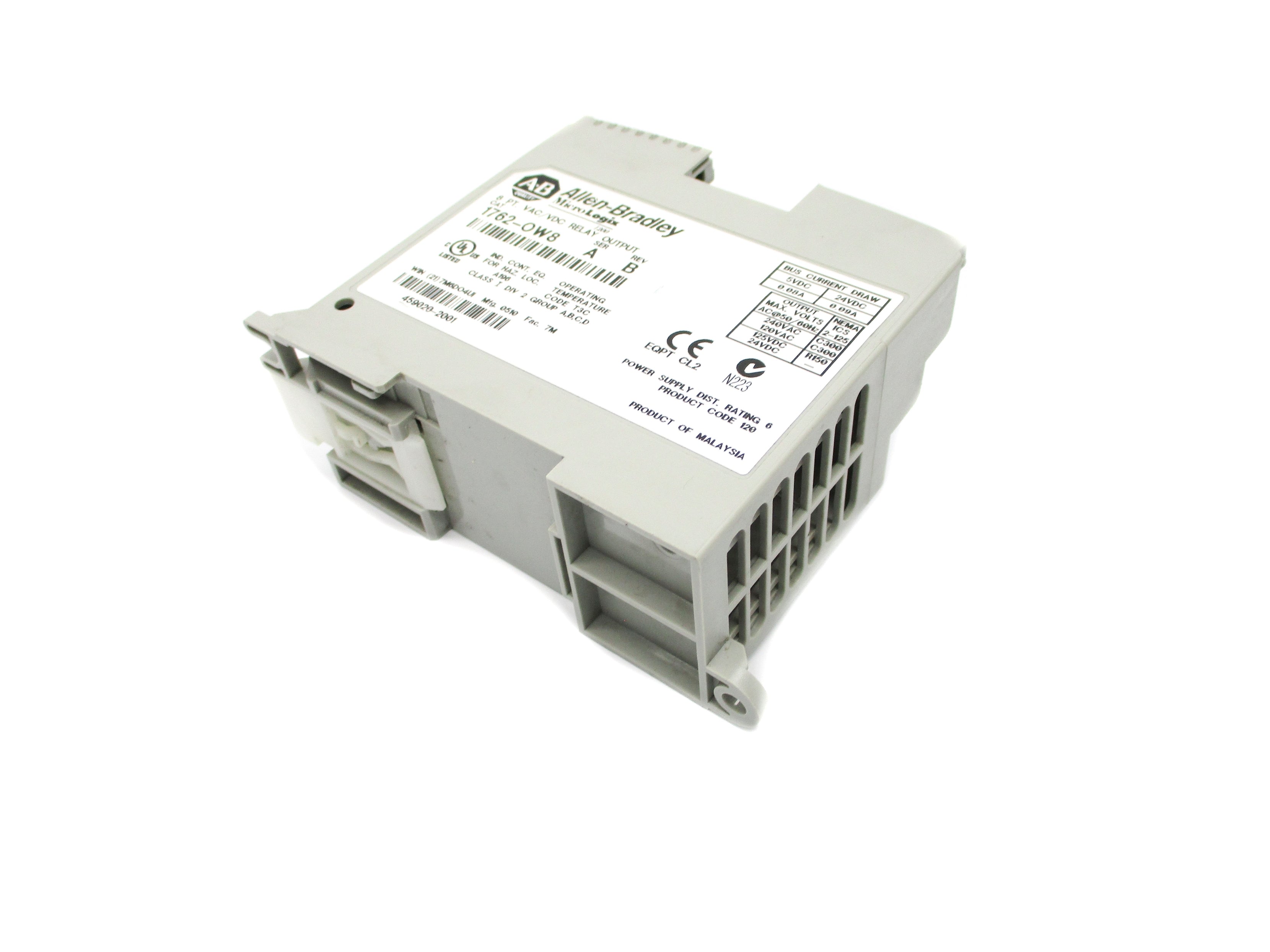 ALLEN BRADLEY 1762-OW8 SER. A 24VDC UNMP