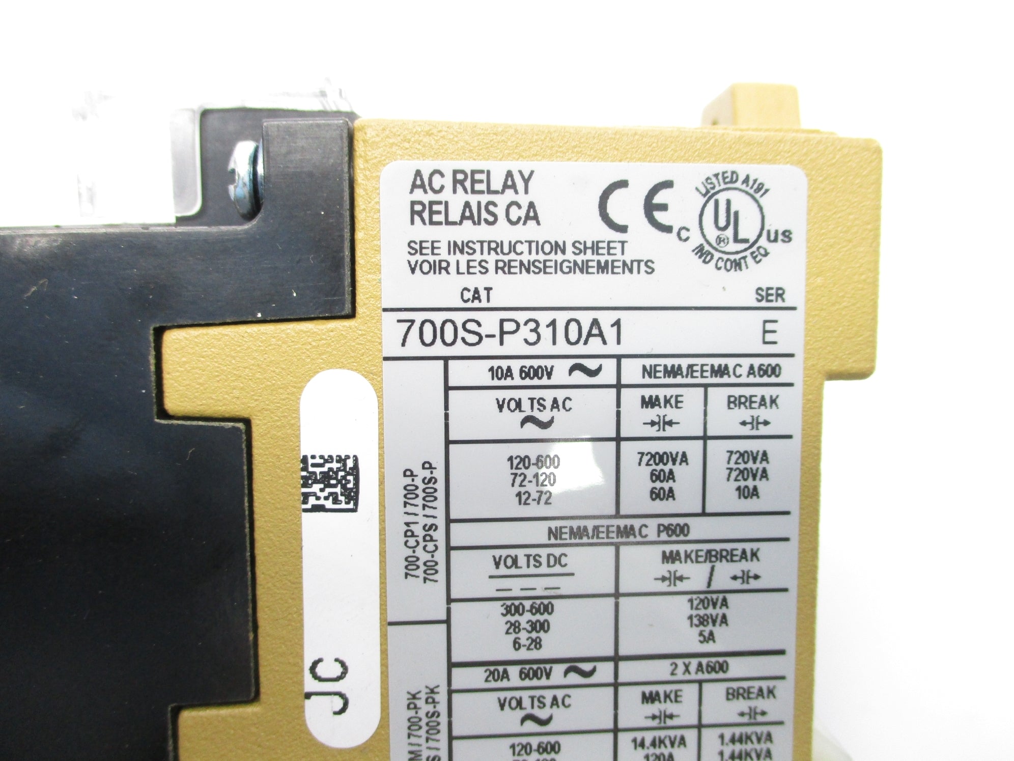 ALLEN BRADLEY 700S-P310A1 SER. E 110/120V NSNP