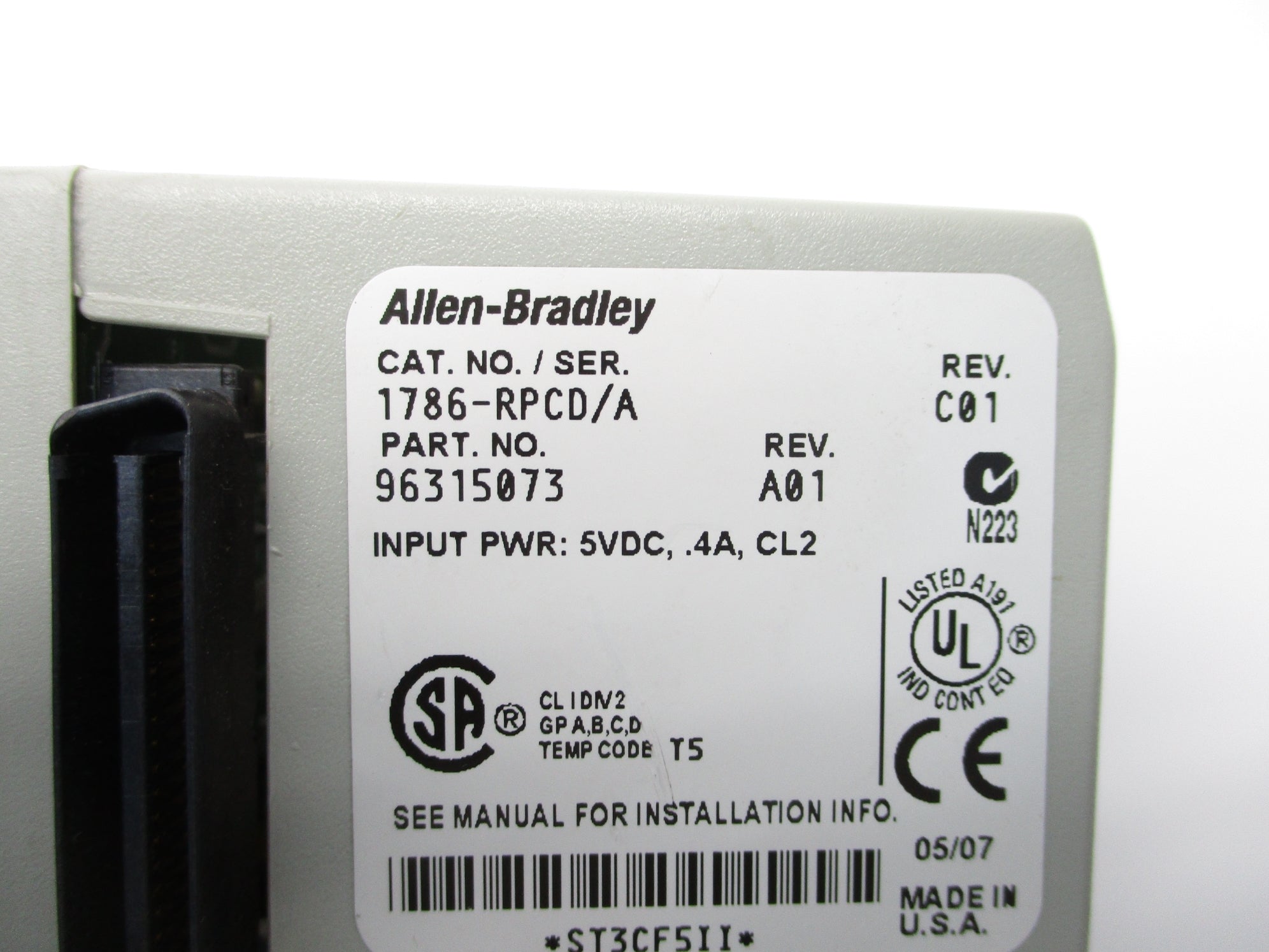 ALLEN BRADLEY 1786-RPCD SER. A NSNP