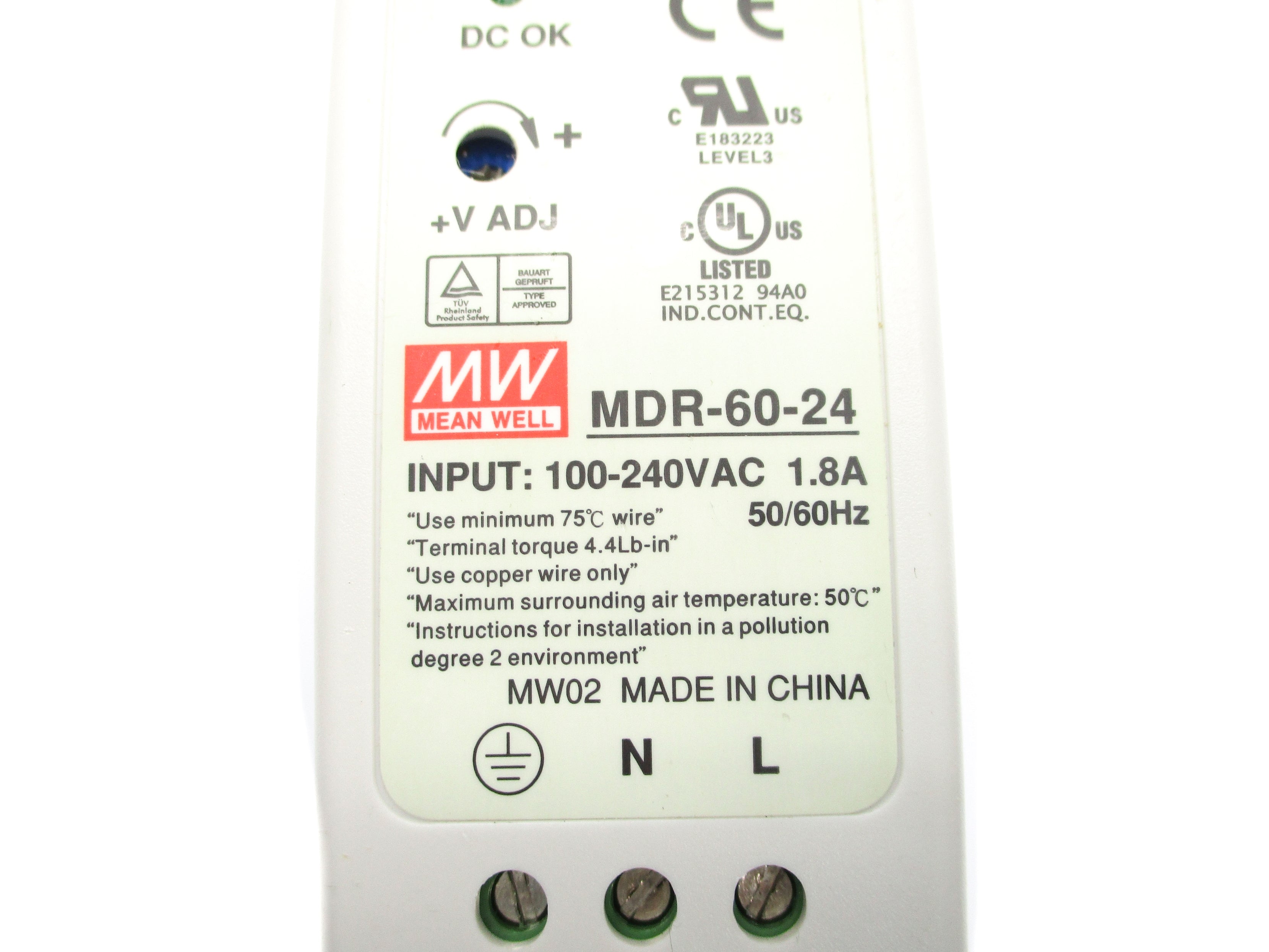 MEAN WELL MDR-60-24 100-240VAC 1.8A NSNP
