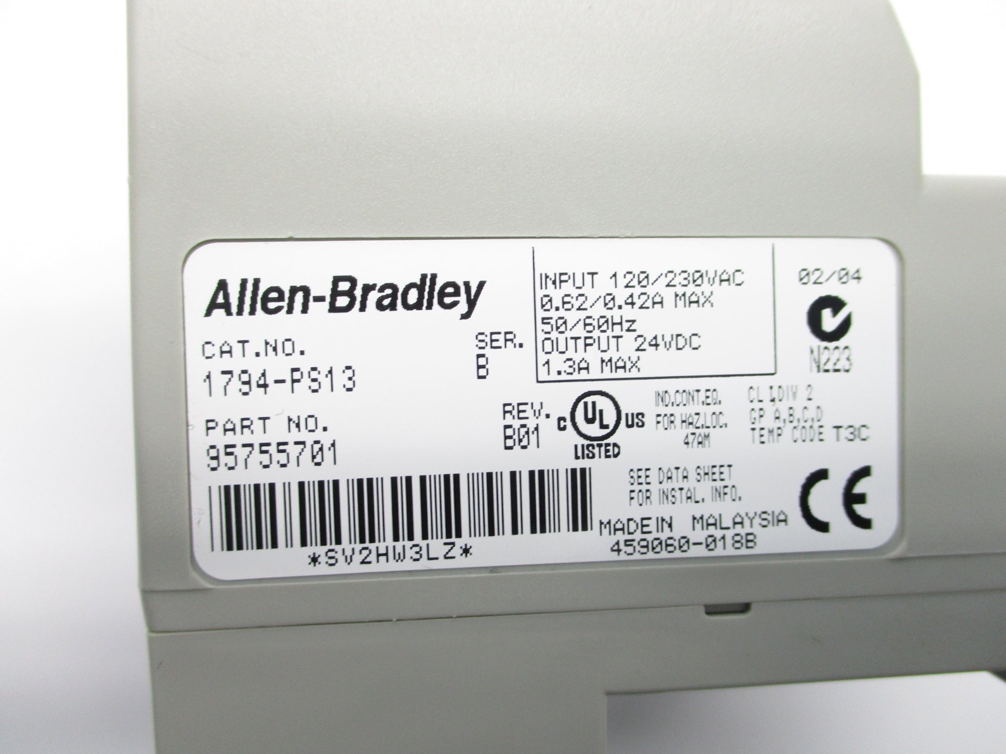 ALLEN BRADLEY 1794-PS13 SER. B UNMP