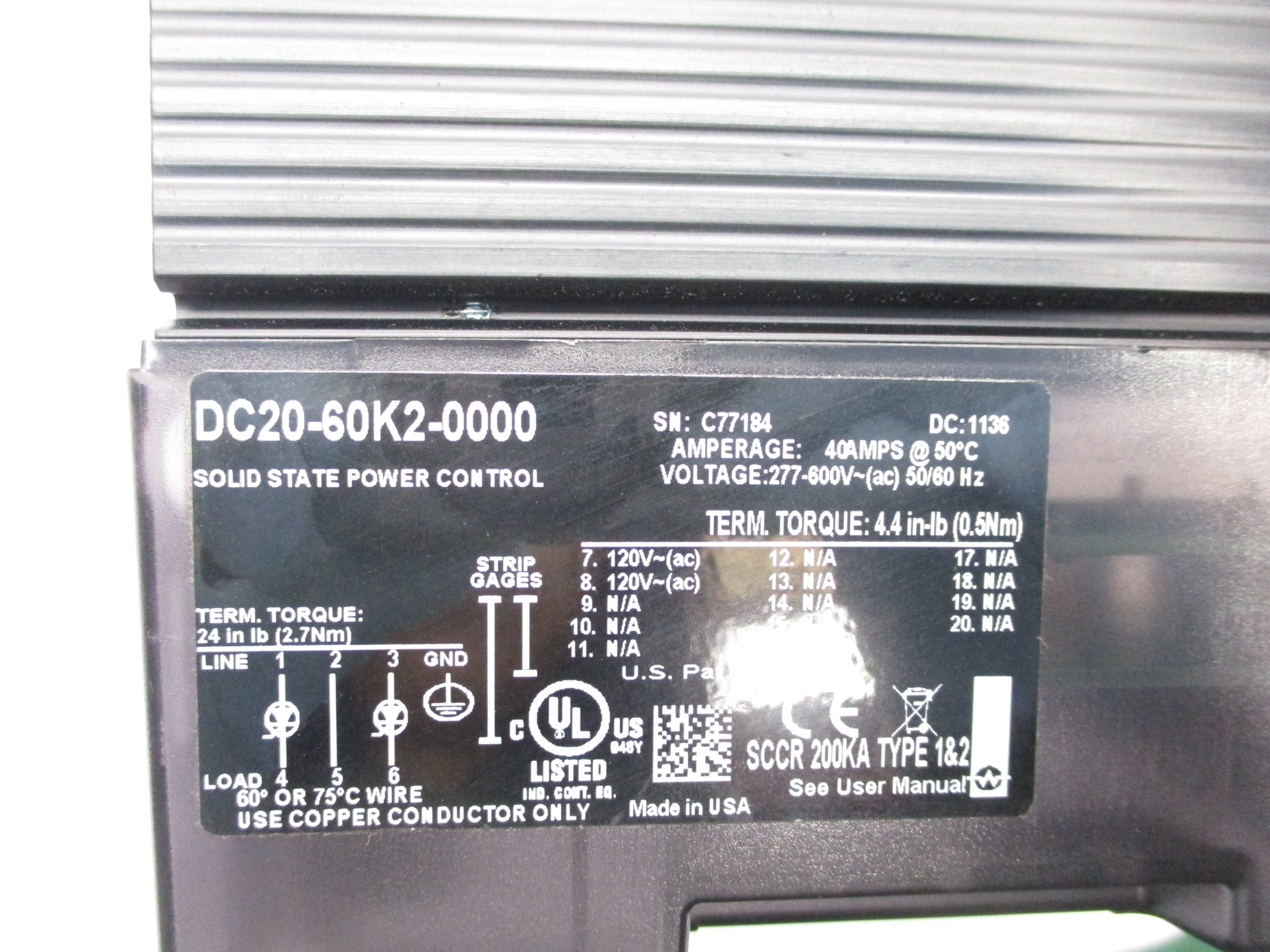 WATLOW DC20-60K2-0000 NSNP