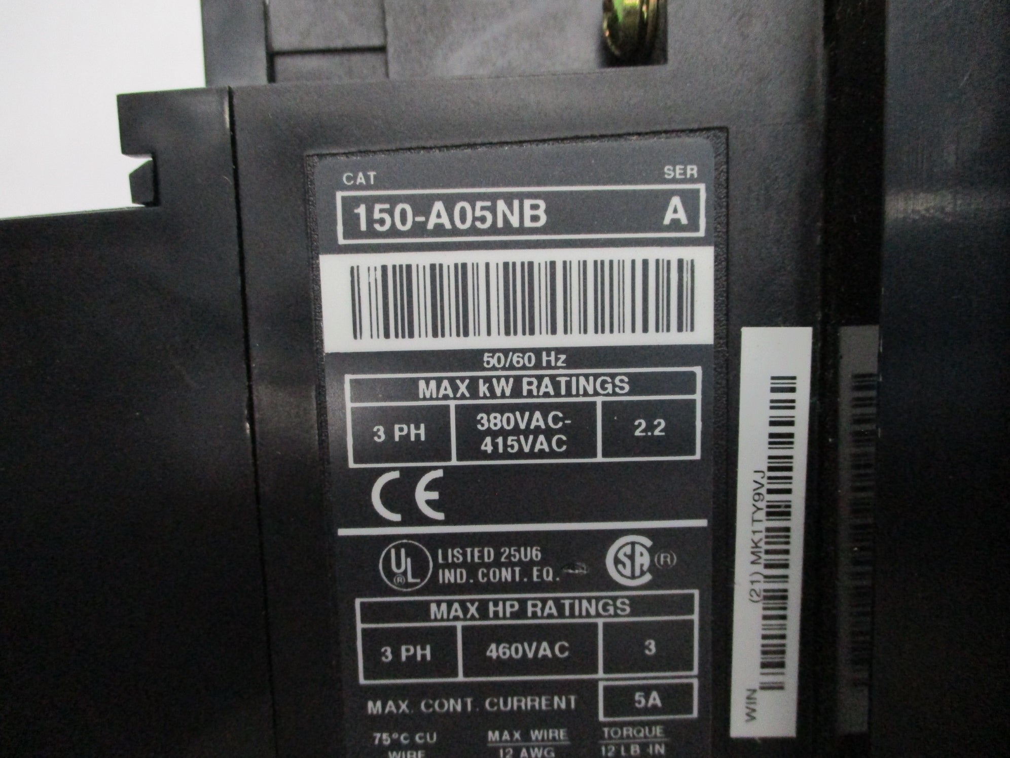 ALLEN BRADLEY 150-A05NB SER. A UNMP