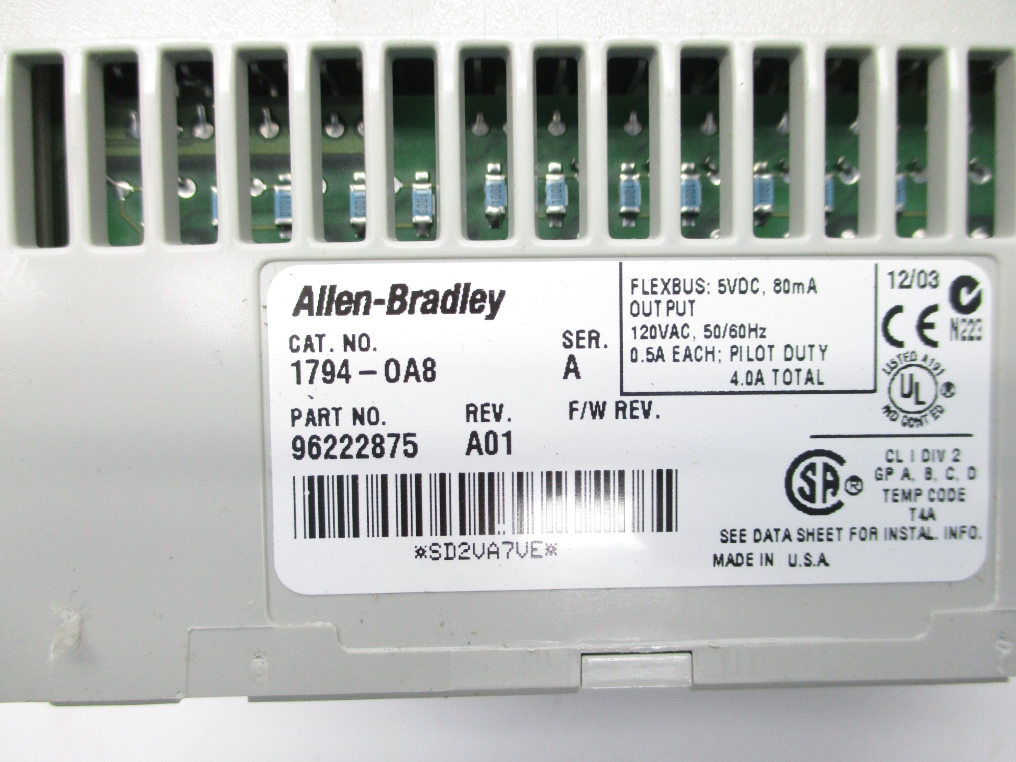 ALLEN BRADLEY 1794-OA8 SER. A UNMP